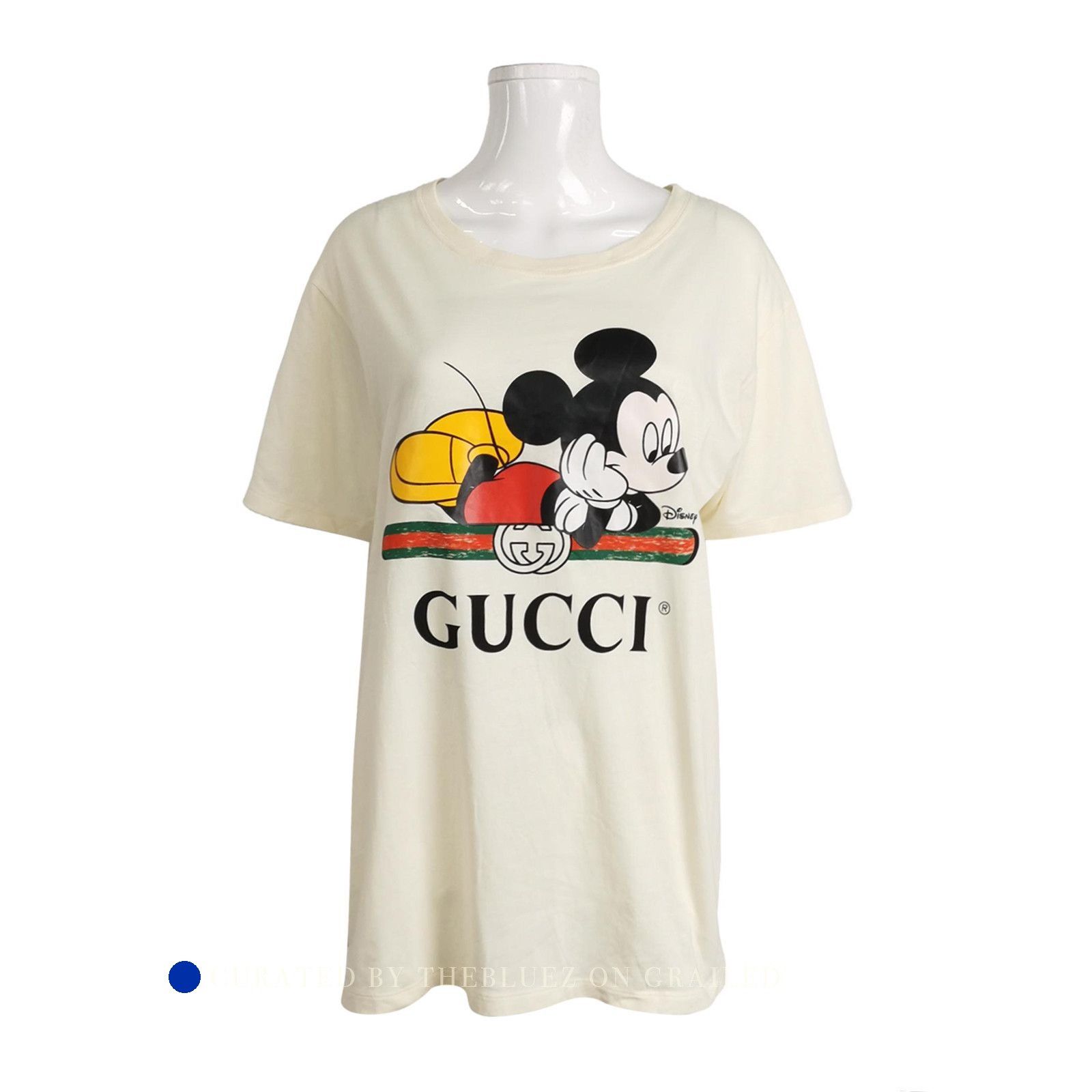 Gucci Mickey Mouse Graphic Tee in Beige Size US M / EU 48-50 / 2 - 1 Thumbnail