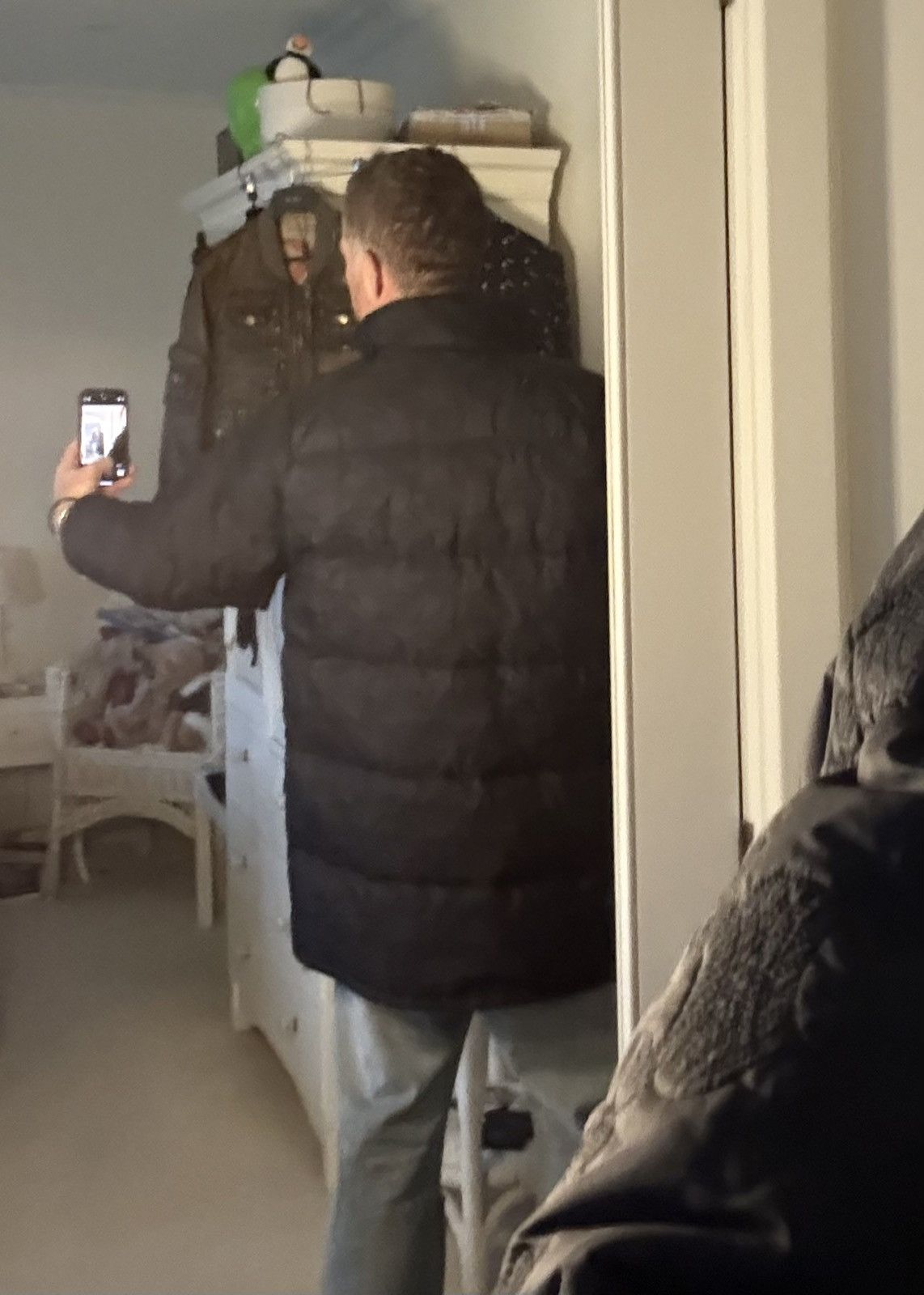 Celine $5k Celine Long Triomphe black logo coat jacket Hedi Slimane Size US M / EU 48-50 / 2 - 7 Thumbnail