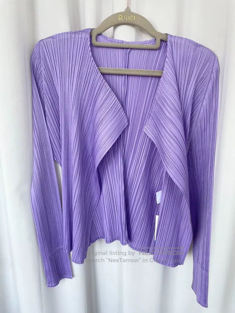 Issey Miyake Issey Miyake Purple Coat Size L / US 10 / IT 46 - 2 Thumbnail