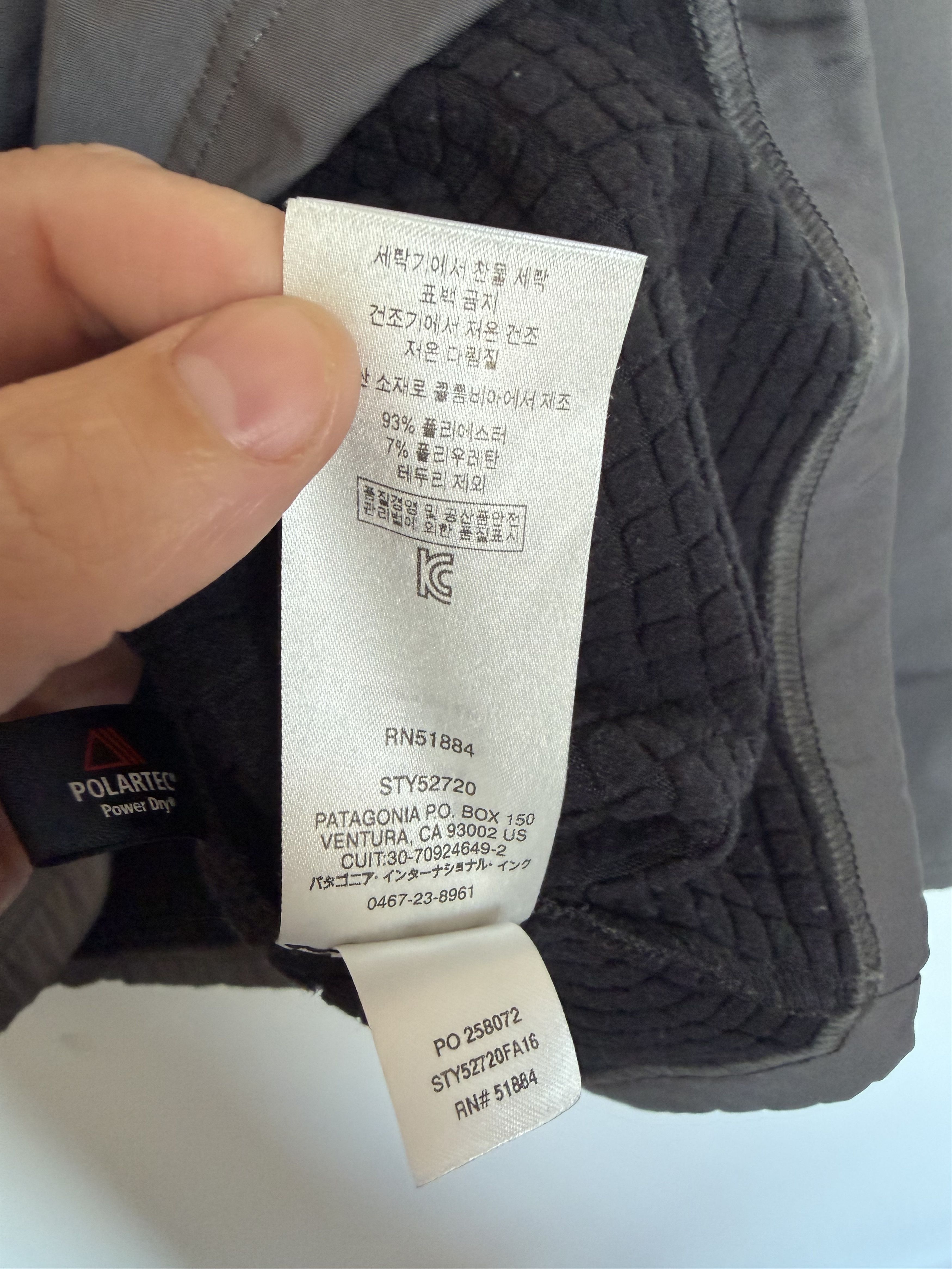 Patagonia Patagonia Polartec Power Dry Pullover Jacket Grey Black XL Size US XL / EU 56 / 4 - 6 Thumbnail