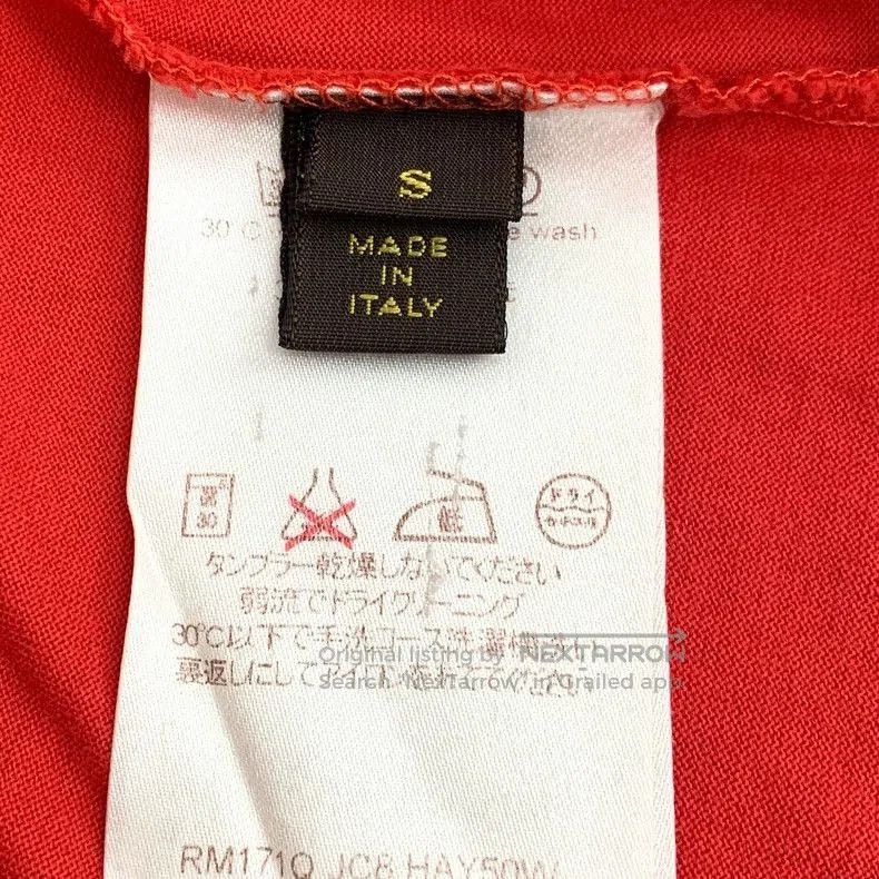 Louis Vuitton Louis Vuitton Red Logo Embroidered T. Size US S / EU 44-46 / 1 - 6 Thumbnail