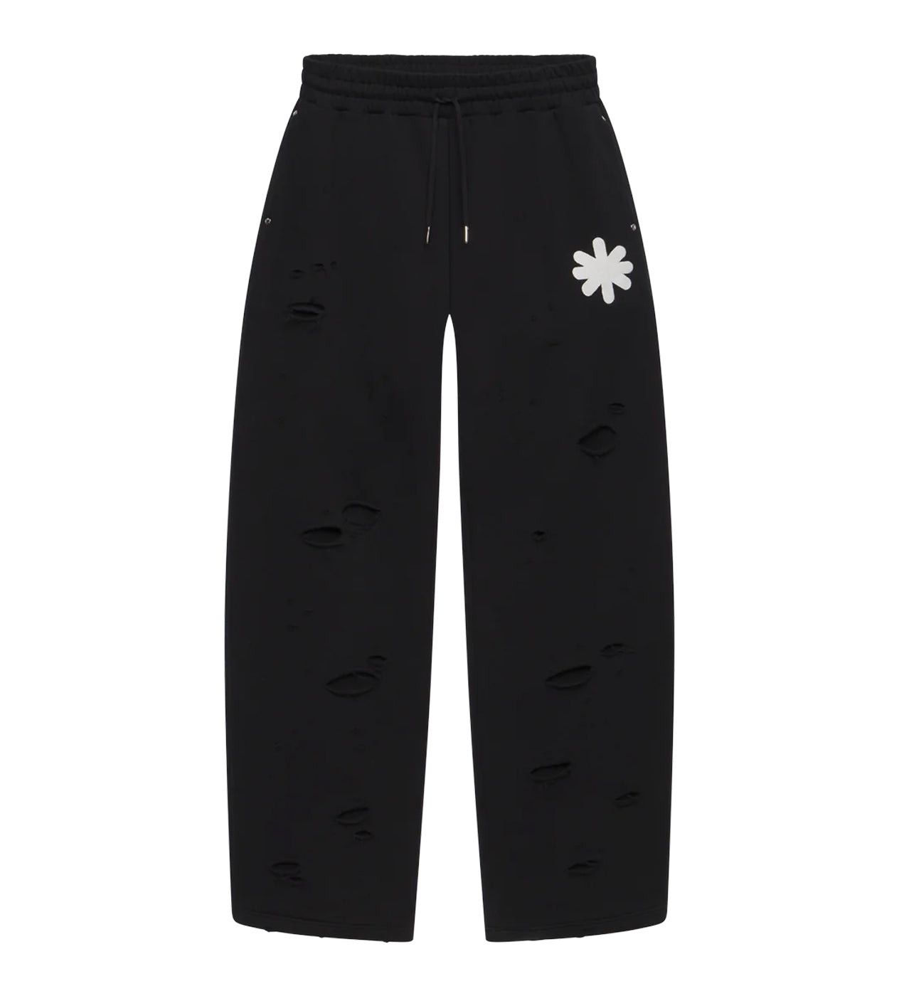 LOSTSHDWS Lost Shdws Distressed Logo Sweatpants Black Size US 36 / EU 52 - 1 Thumbnail