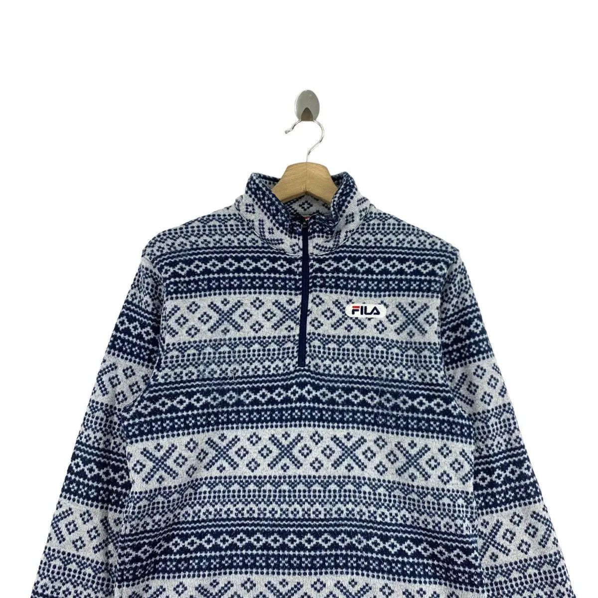 Fila FILA Navajo Aztec Native Design Half Zipper Knitwear Fleece Size US M / EU 48-50 / 2 - 2 Thumbnail