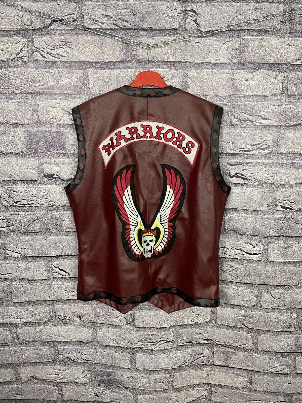 image of Biker Denim x Jane Motorycles Vintage Warriors Vest Clara Leather Jacket Collectible in Black/Brown