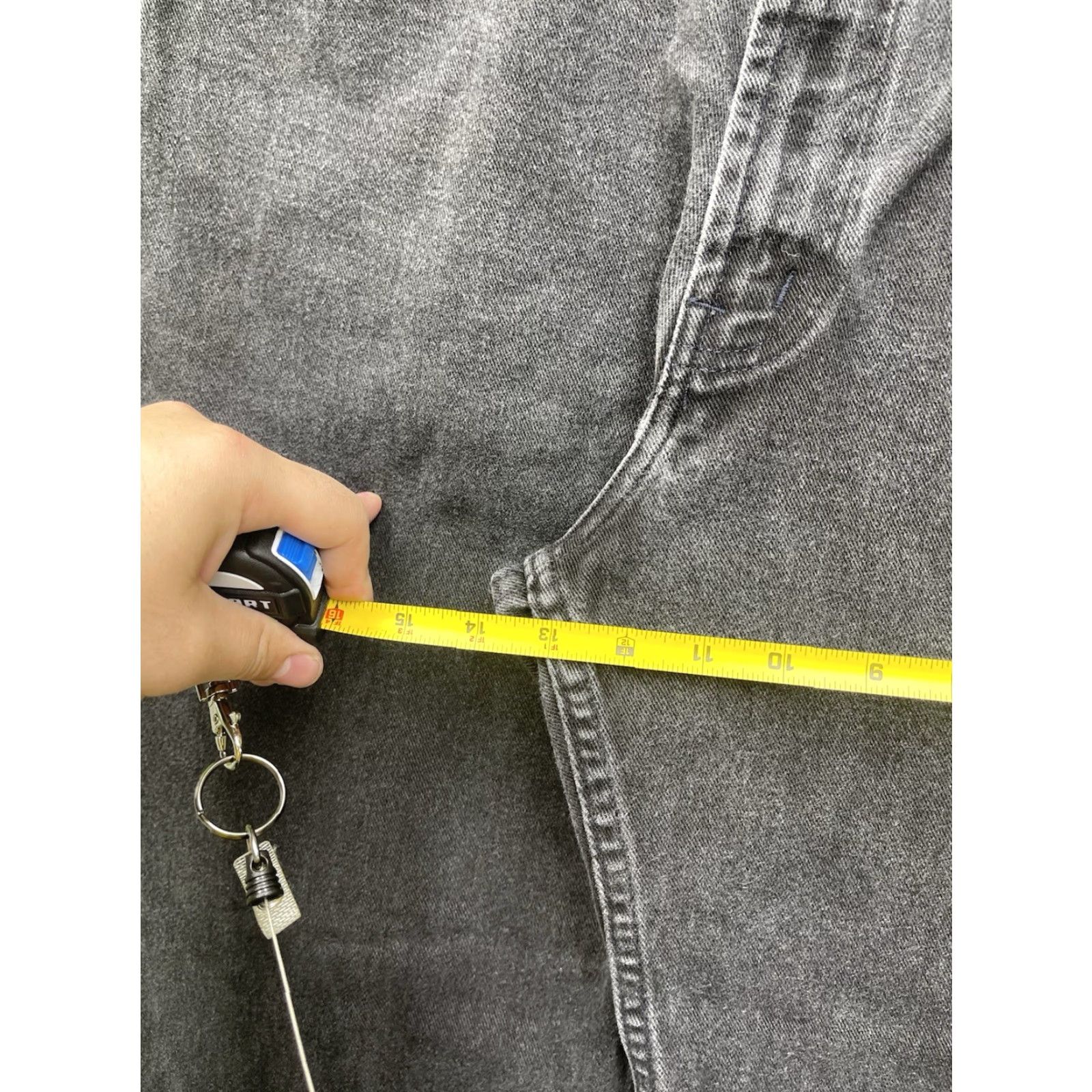 Nautica VINTAGE Nautica Jeans Mens 36x30 Black Denim Relaxed Fit 5-Pocket Belt Loops Pockets Straight Skater Y2K Grunge Hip Hop Size US 36 / EU 52 - 5 Thumbnail