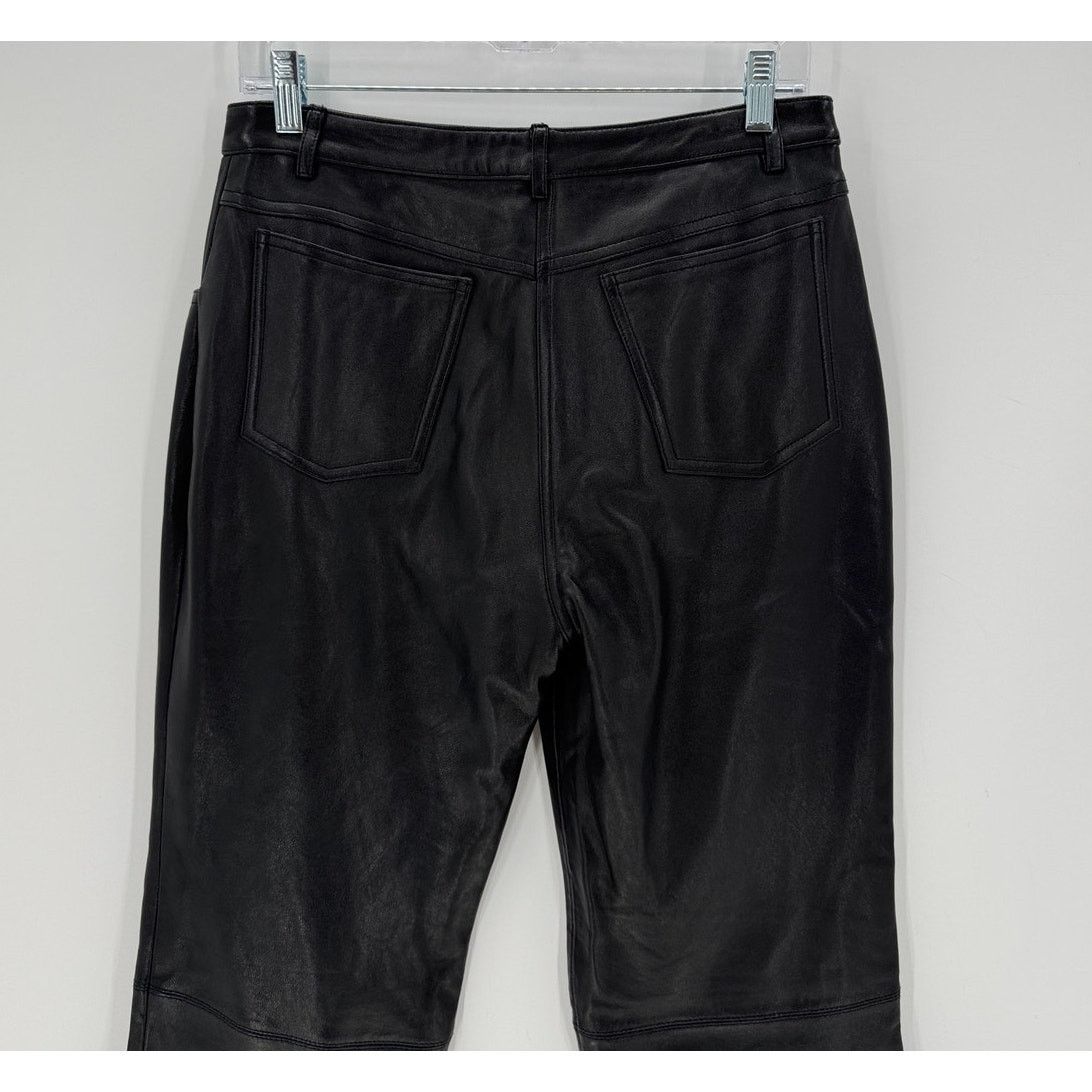 Other Industry black leather high waisted bootcut pant size 8 Size 30" / US 8 / IT 44 - 6 Thumbnail
