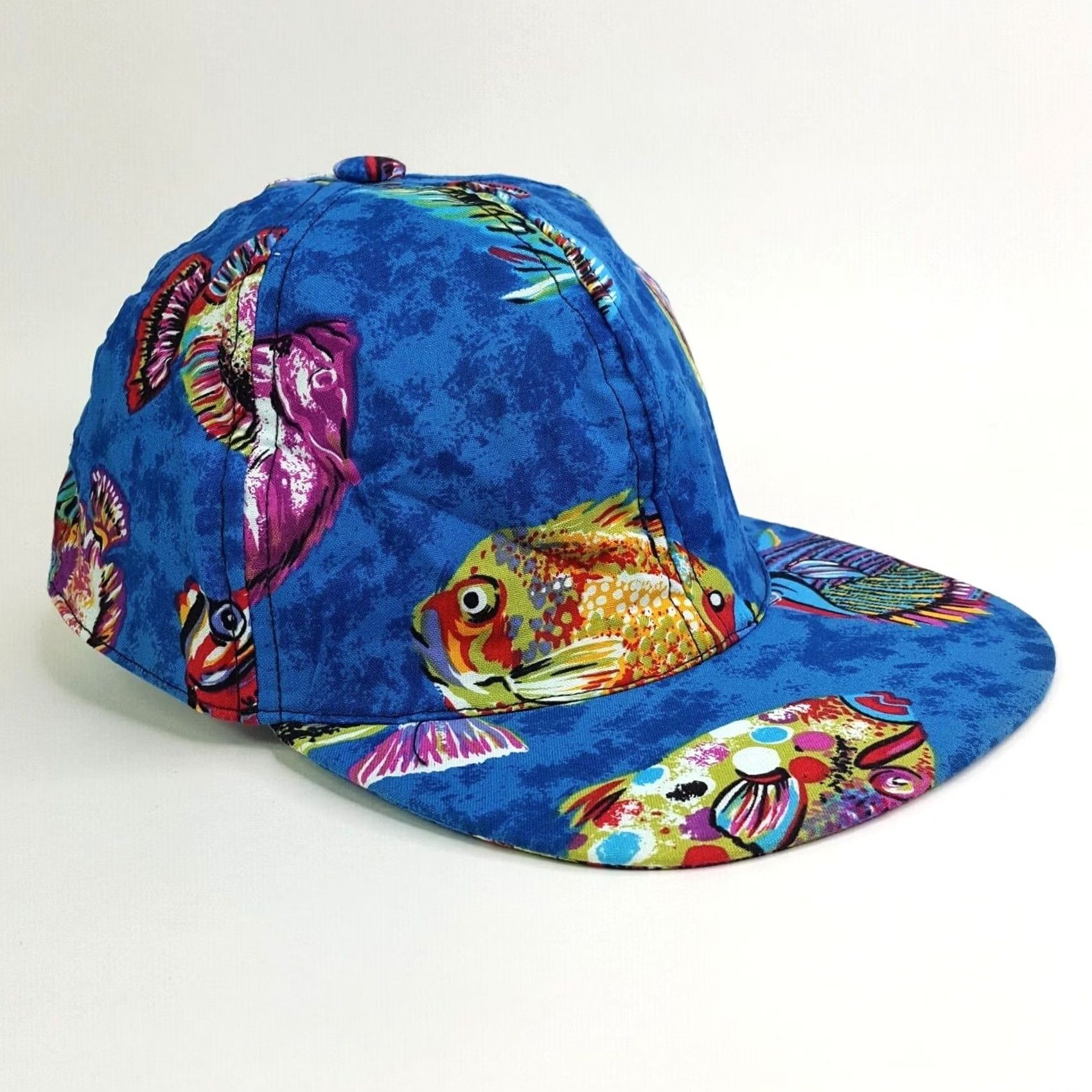 Vintage Vintage Infinity Chic USA Hat Baseball Cap Blue Tropical Fish Snapback Adjustable Mens New Retro 90s Ocean Aloha Beach Cap Size ONE SIZE - 2 Thumbnail