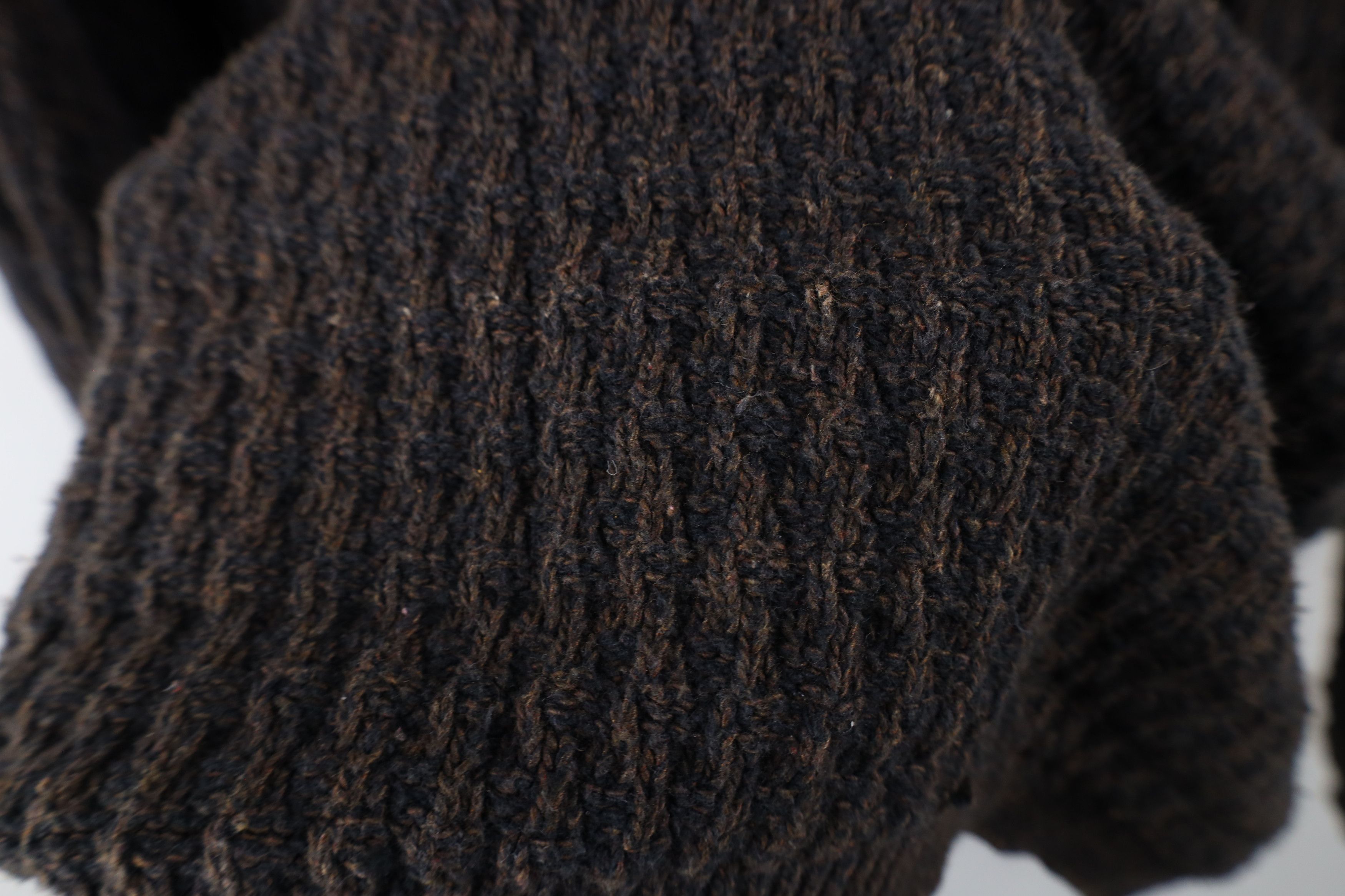 Vintage Vintage 90s Streetwear Framed Knit Henley Sweater Brown USA Size US L / EU 52-54 / 3 - 5 Thumbnail