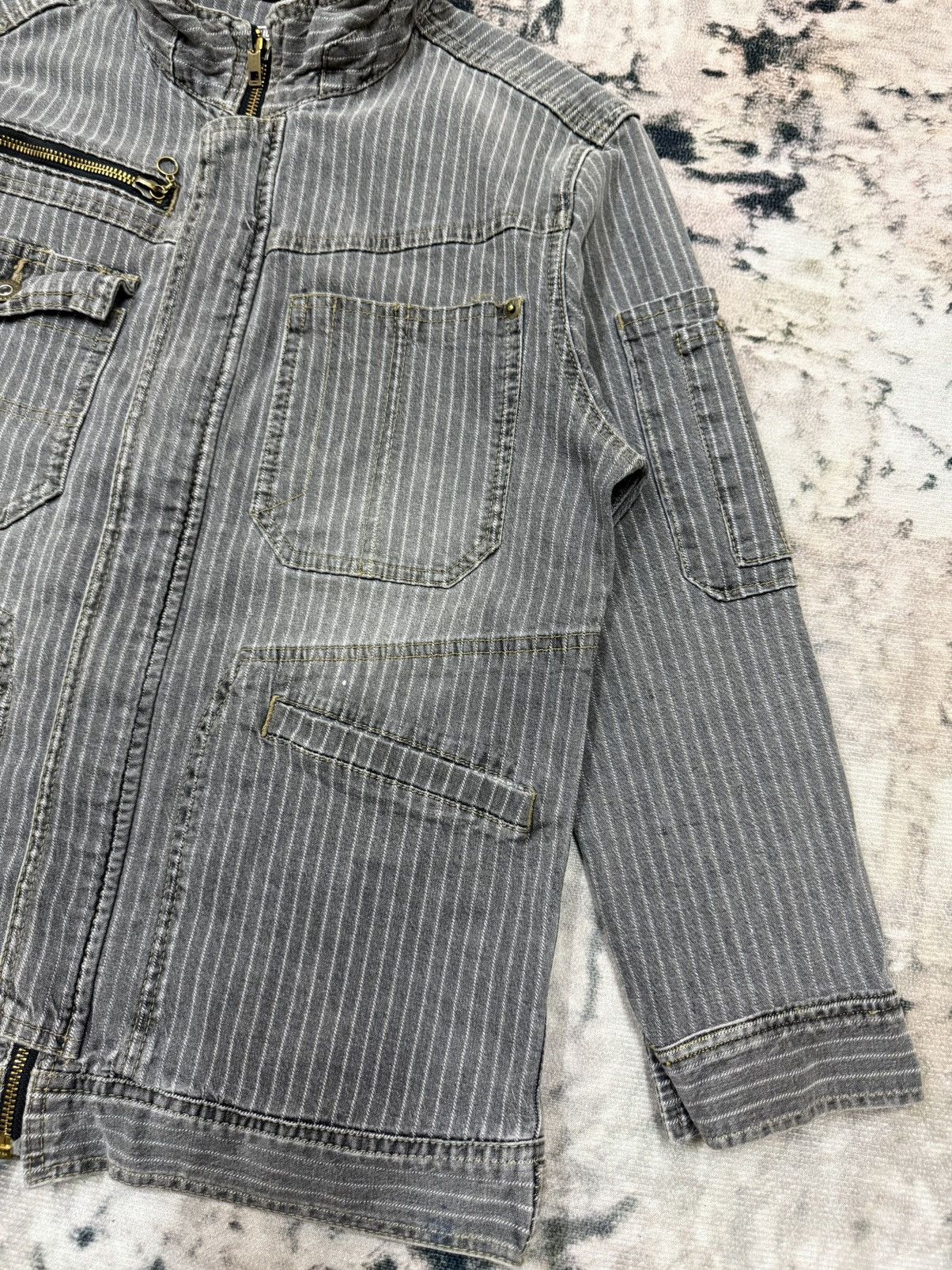 Japanese Brand Dogman Workwear Hickory Stripe Denim Jacket Size US S / EU 44-46 / 1 - 6 Thumbnail