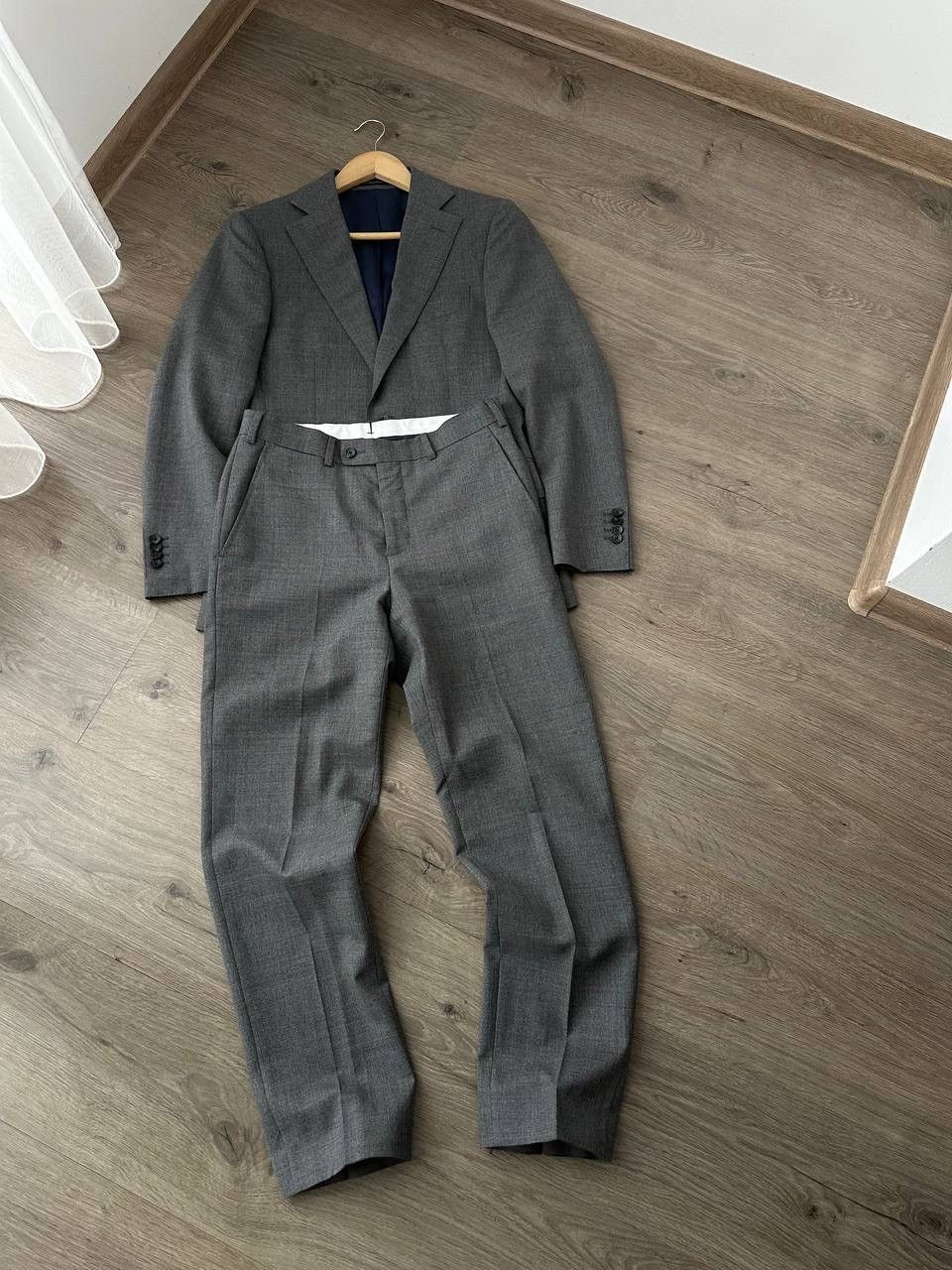 Suitsupply × Vintage Vintage Suitsupply Brescia Spalla Ferrara Gray Mens 42 Suit Size 42S - 6 Thumbnail