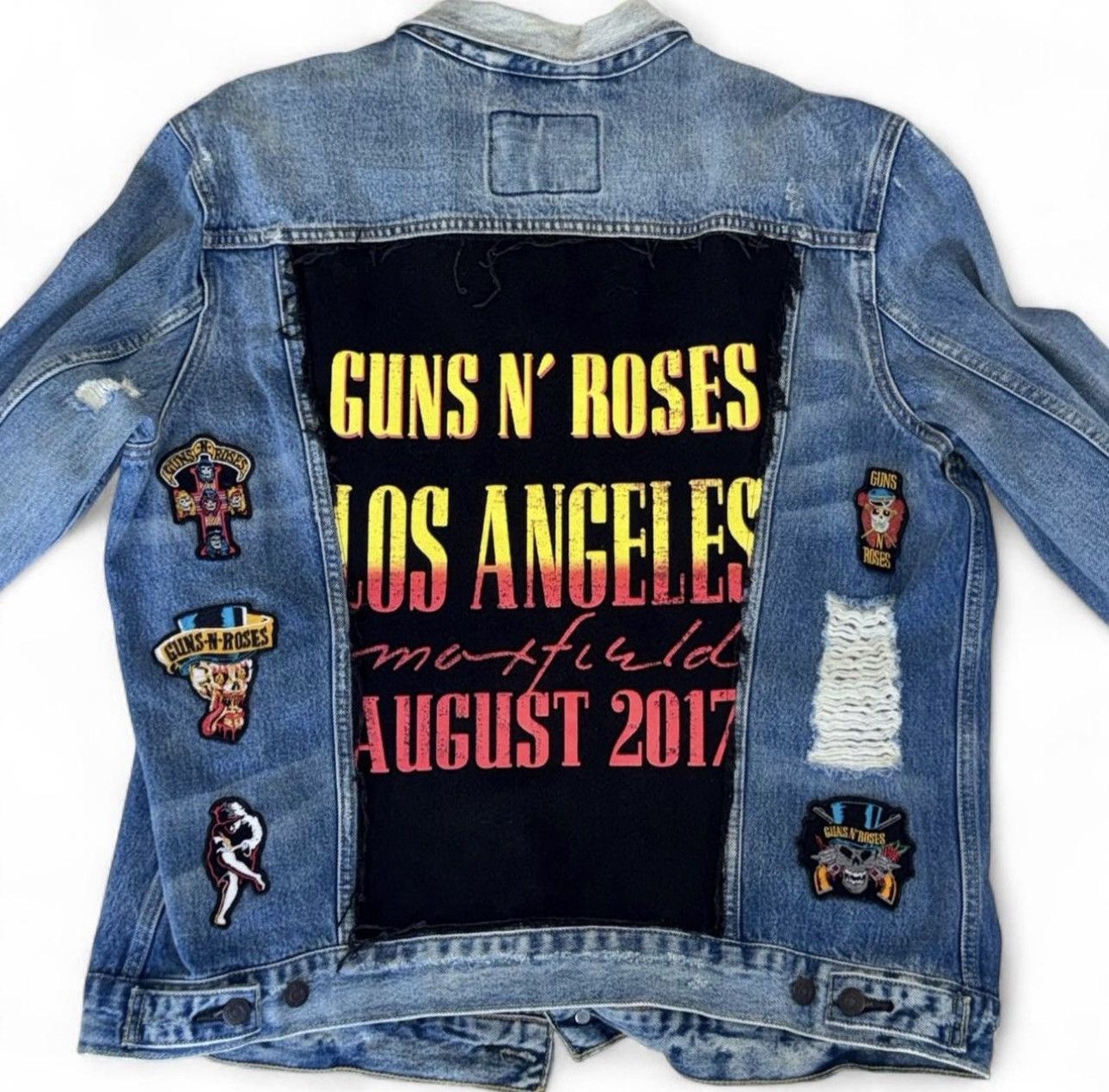 Levi's Maxfield Guns N Roses Vintage Levi’s Distressed Denim Jacket Size US XXL / EU 58 / 5 - 1 Thumbnail