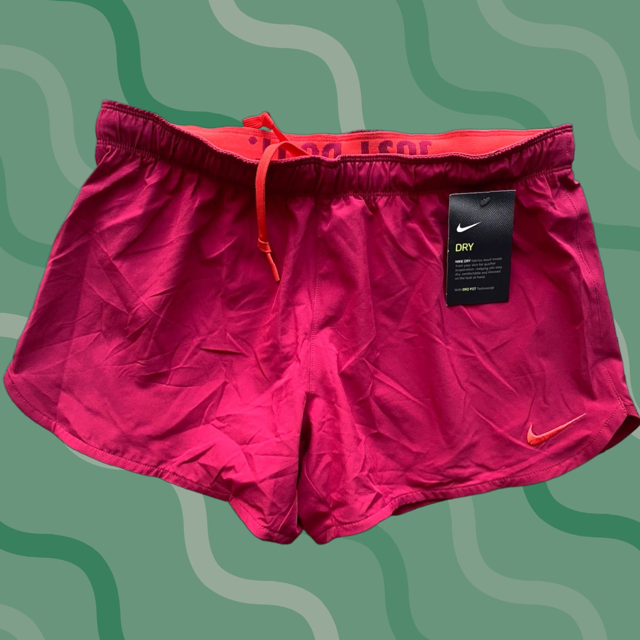 Nike Nike Dri-Fit Women Training Shorts M Red/Orange 904286-620 NWT New Size 32" / US 10 / IT 46 - 1 Thumbnail