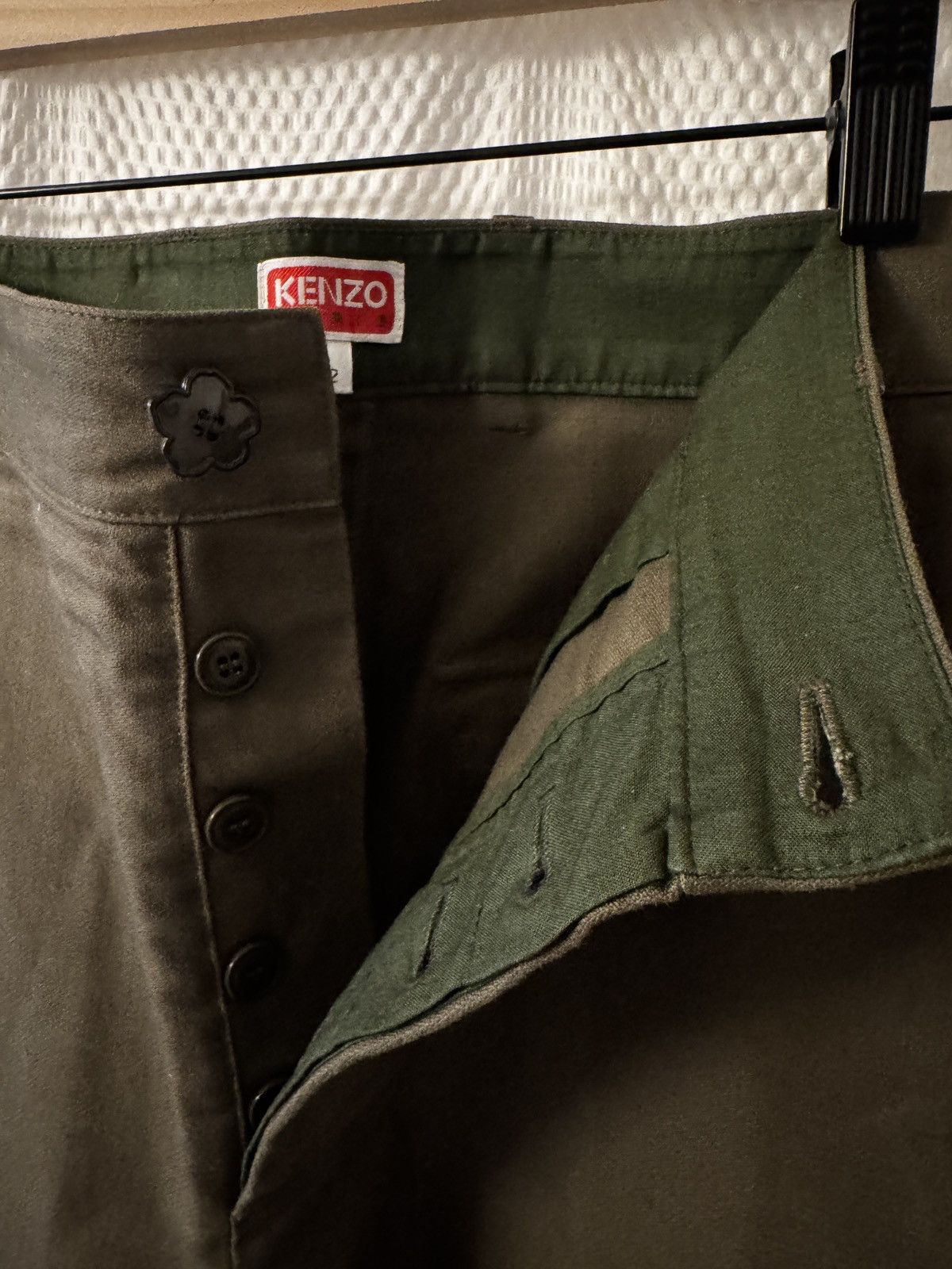 Kenzo Kenzo logo-patch cargo trousers sz 42 fr (sz 34 us) Size US 34 / EU 50 - 4 Thumbnail