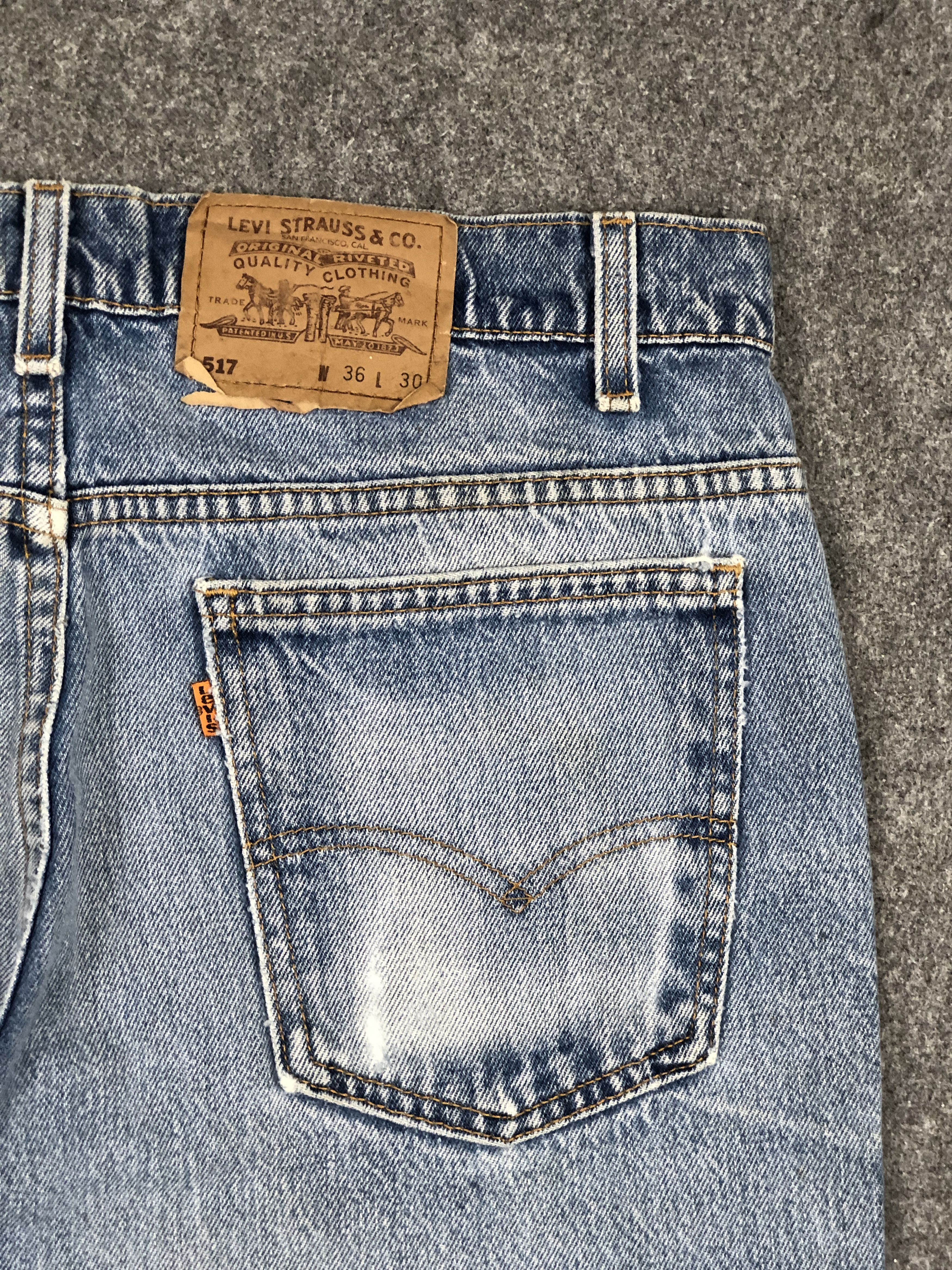 Levi's × Vintage Vintage 90s Levis 517 Orange Tab Flare Jeans DP2372 Size US 34 / EU 50 - 5 Thumbnail