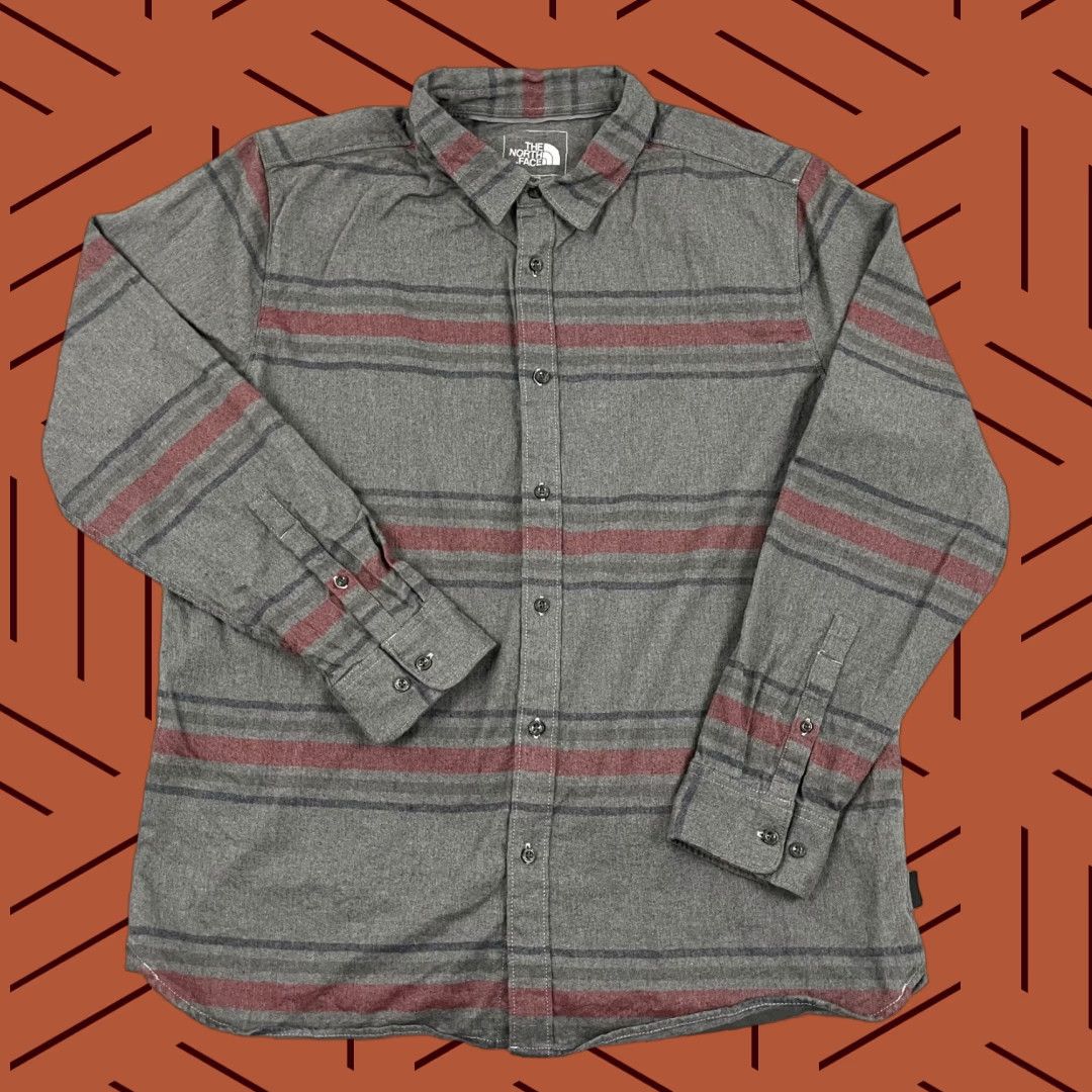 The North Face The North Face Approach Flannel Shirt Mens XL Gray Red Plaid Hiking Button Up Size US XL / EU 56 / 4 - 1 Thumbnail