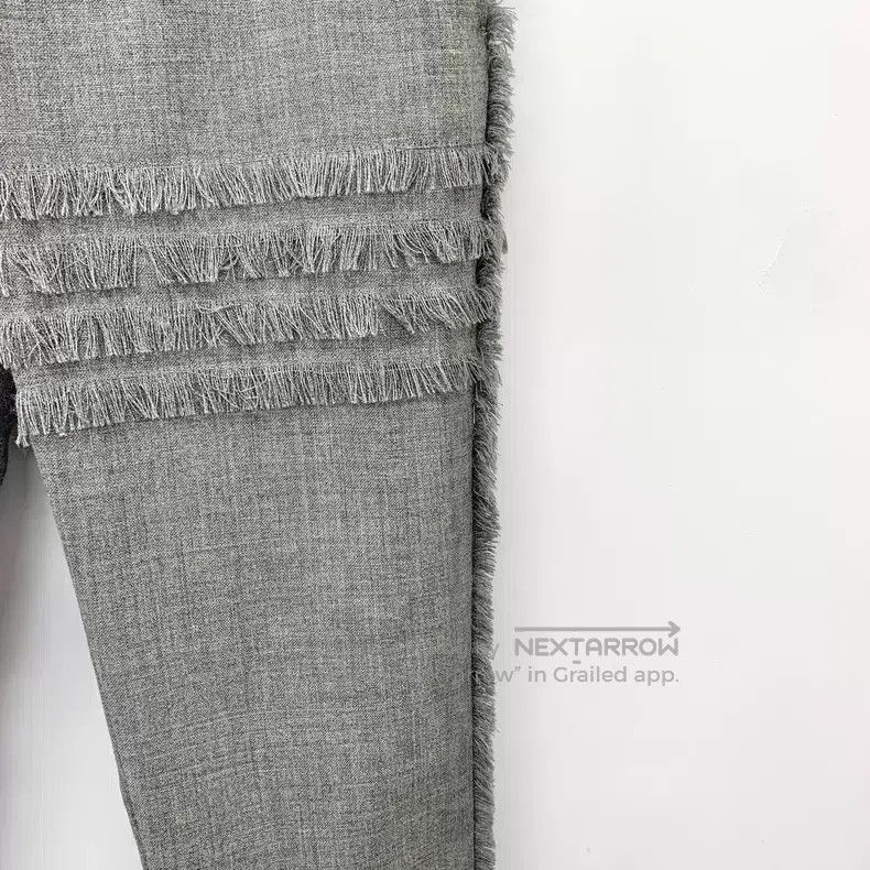 Thom Browne Thom Browne size 0 Grey Classic Four-Stripes Wool Casual Tr Size US 29 - 4 Thumbnail