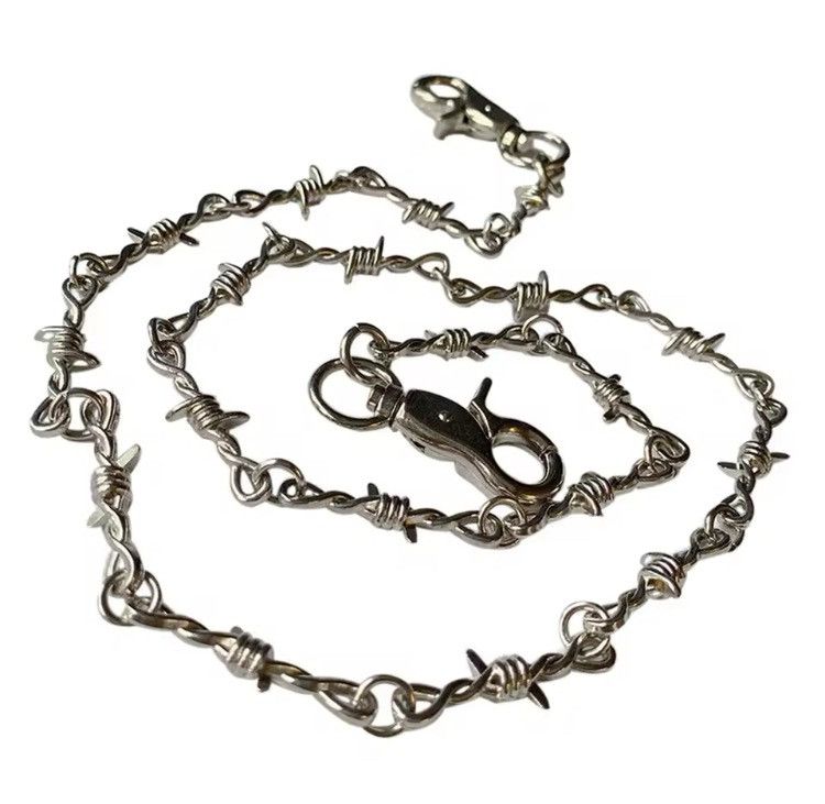 Jewelry x Skulls Wire Barbed Belt Chain in Silver, Men's