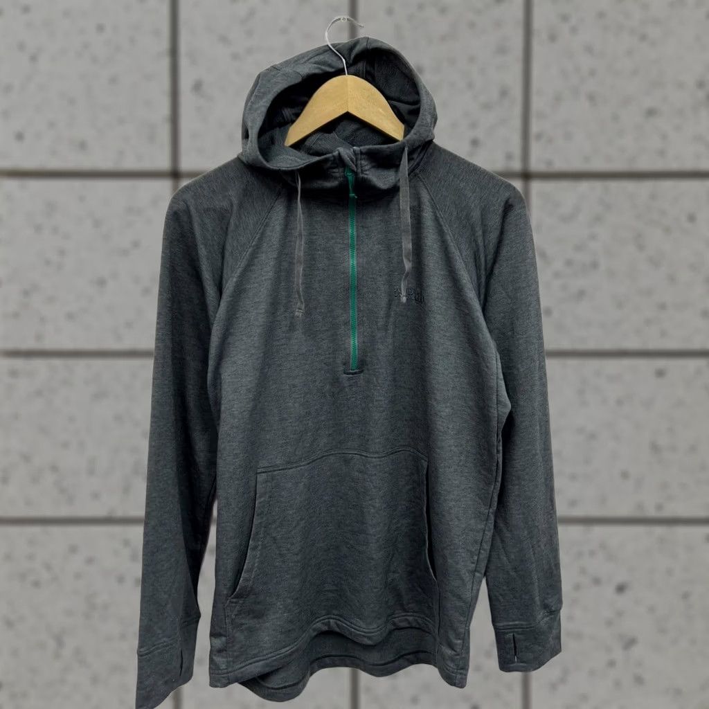 Rab RAB Half Zip Top-Out Hoody Outdoors Hiking Men's Size Medium Gray Logo Casual Size US M / EU 48-50 / 2 - 1 Thumbnail