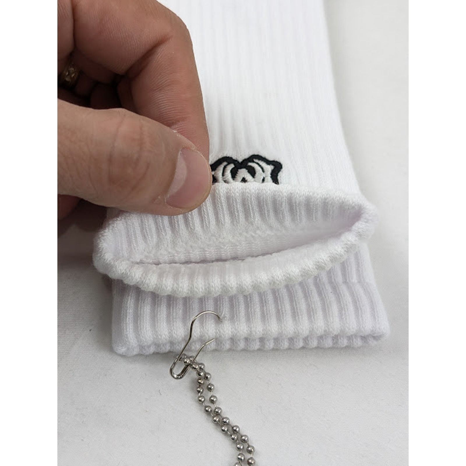 Amiri o1rshd1 Q:3 / Size: 45/46 / MA Embroidery Socks White/Black Size ONE SIZE - 10 Thumbnail