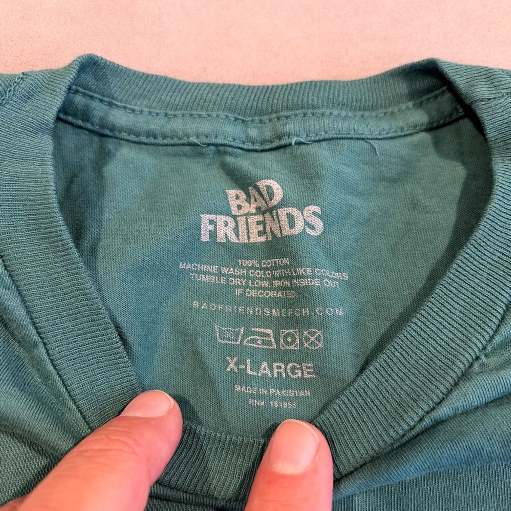 Vintage OFFICIAL Bad Friends Podcast T-Shirt Medium Green Logo Beverly Hills Hotel Size US M / EU 48-50 / 2 - 3 Thumbnail