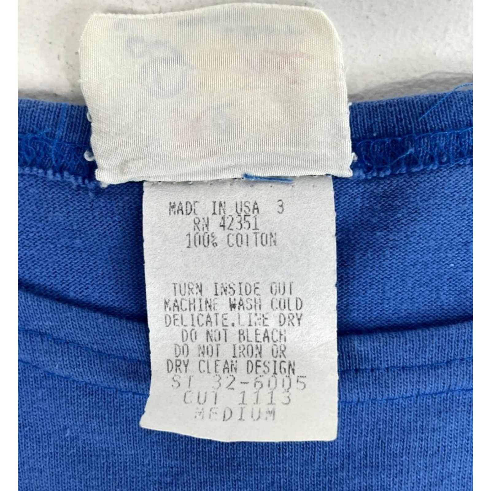 4SDESIGNS VINTAGE Ken Done for B.J. Designs T-Shirt Women’s Sz M Blue 80s Cotton Short Sleeve Made in USA Size M / US 6-8 / IT 42-44 - 5 Thumbnail