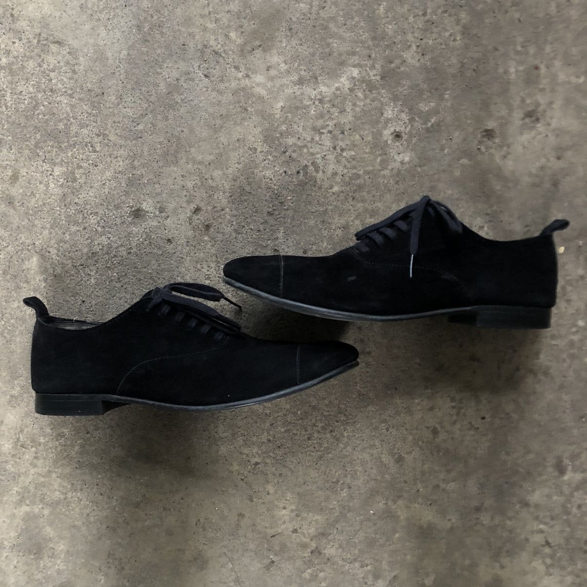 Fw11 Comme Des Garcons Hybrid Suede Leather Laced Slip On Shoes in Black, Women's (Size 8)