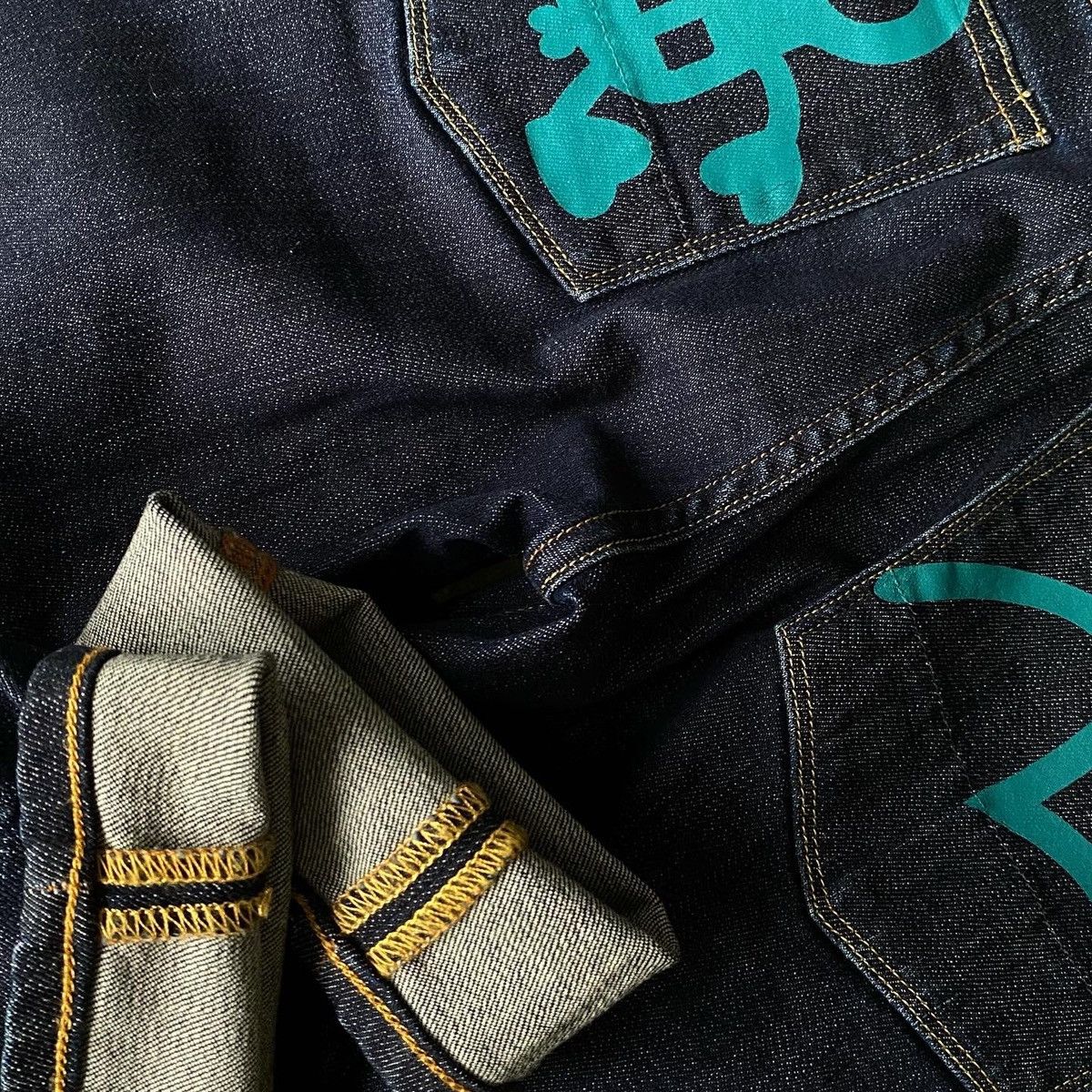 Evisu × Japanese Brand × Vintage Evisu Denim Mutant Logo Jeans Size 42" / US 20 - 3 Thumbnail