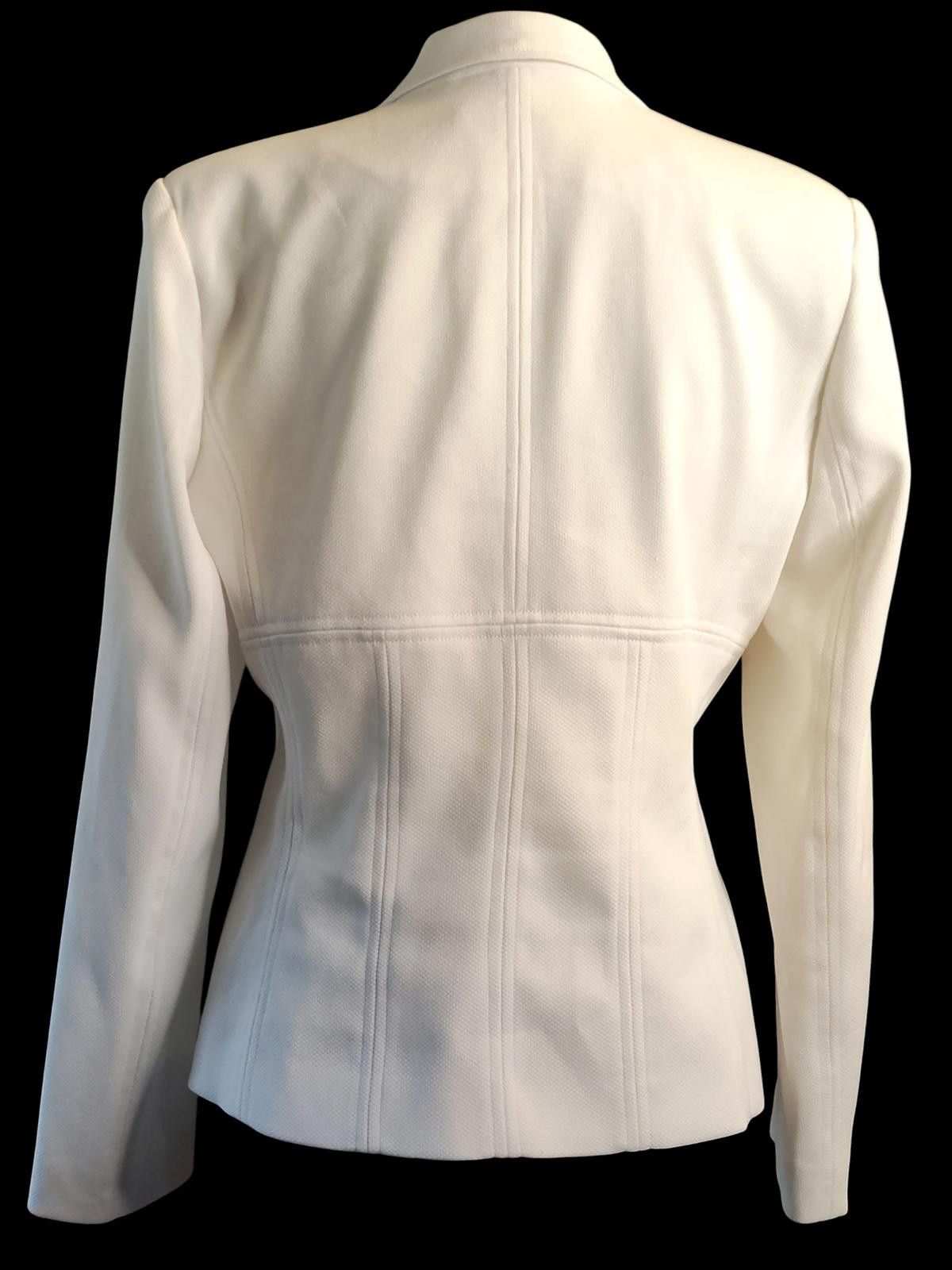 Other Bob Mackie Women's White Tailored Blazer Size M / US 6-8 / IT 42-44 - 7 Thumbnail