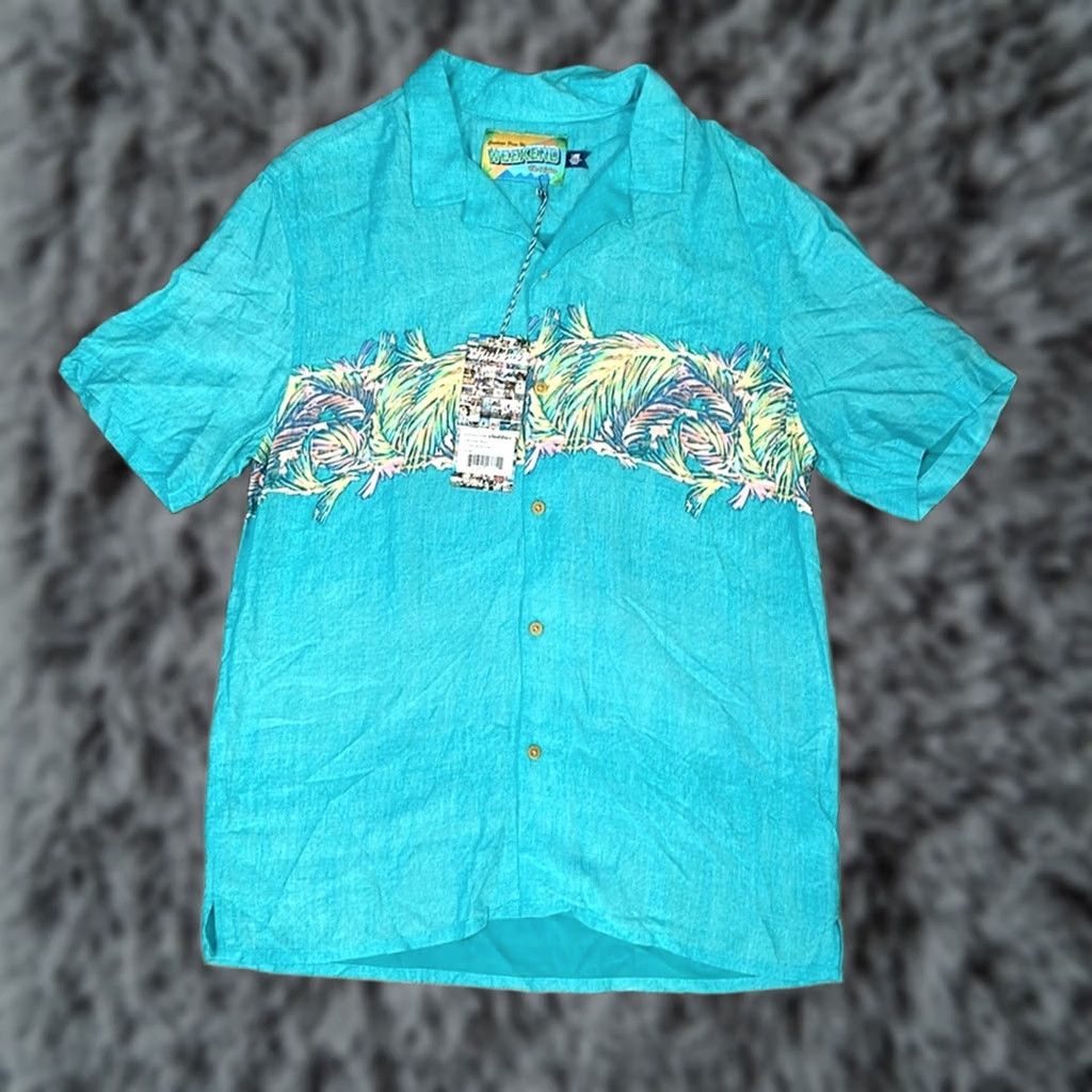 Chubbies Chubbies Shirt Men Large Green Rayon Short Sleeve Button-Up NWT Nutter The Nutter Green Room Hawaiian Size US 33 - 1 Thumbnail