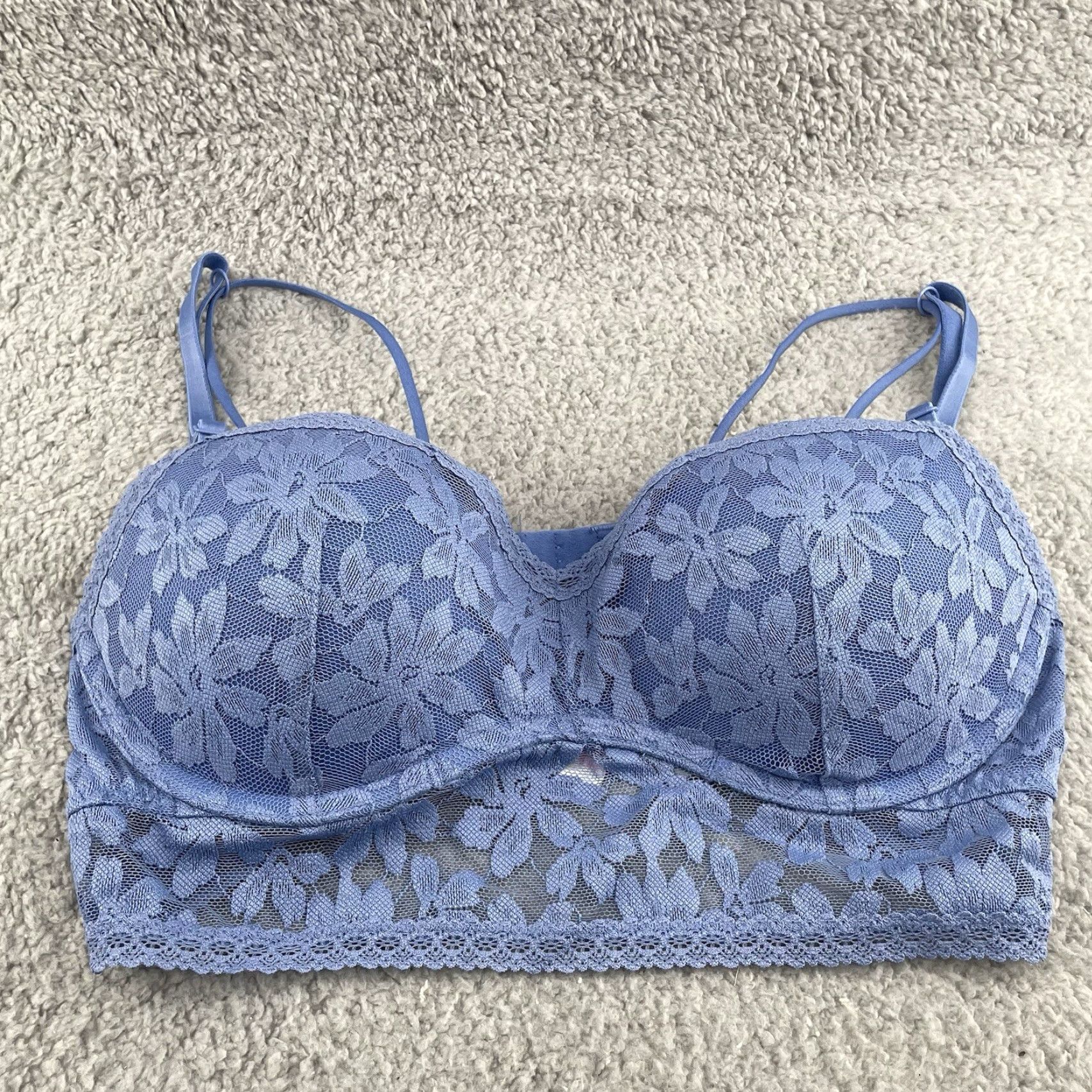 Victoria's Secret Victoria's Secret PINK Push Up Bra Womens Medium Floral Lace Bustier Coquette Size M / US 6-8 / IT 42-44 - 3 Thumbnail