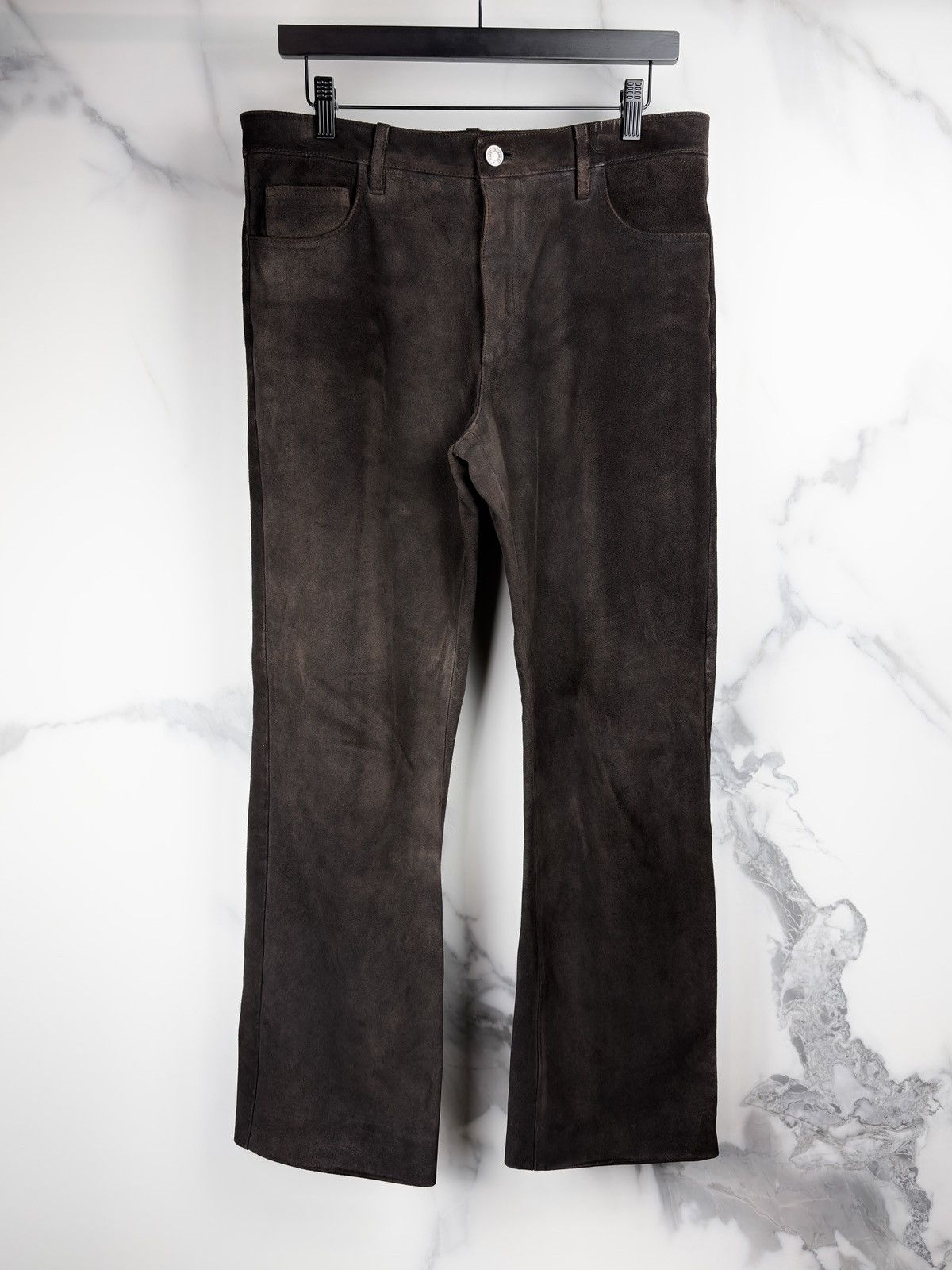 Gucci Gucci Tom Ford Bootcut Chocolate Suede Leather Pants Jeans Size US 32 / EU 48 - 1 Thumbnail