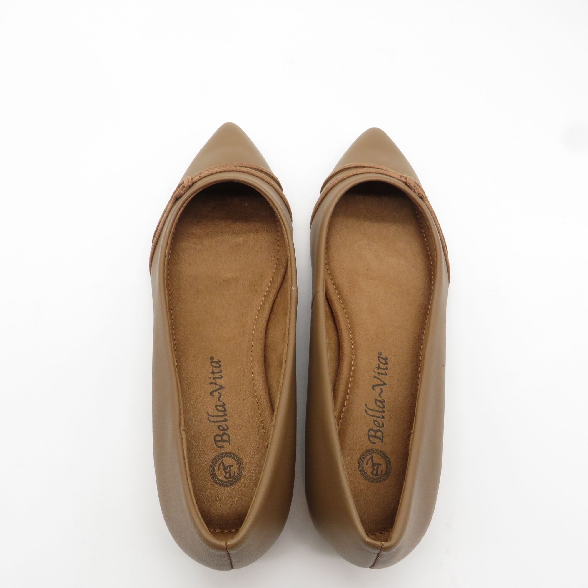 Other Bella Vita Women's Pointed Toe Brown Leather Flats Knot Deta Size US 6 / IT 36 - 5 Thumbnail