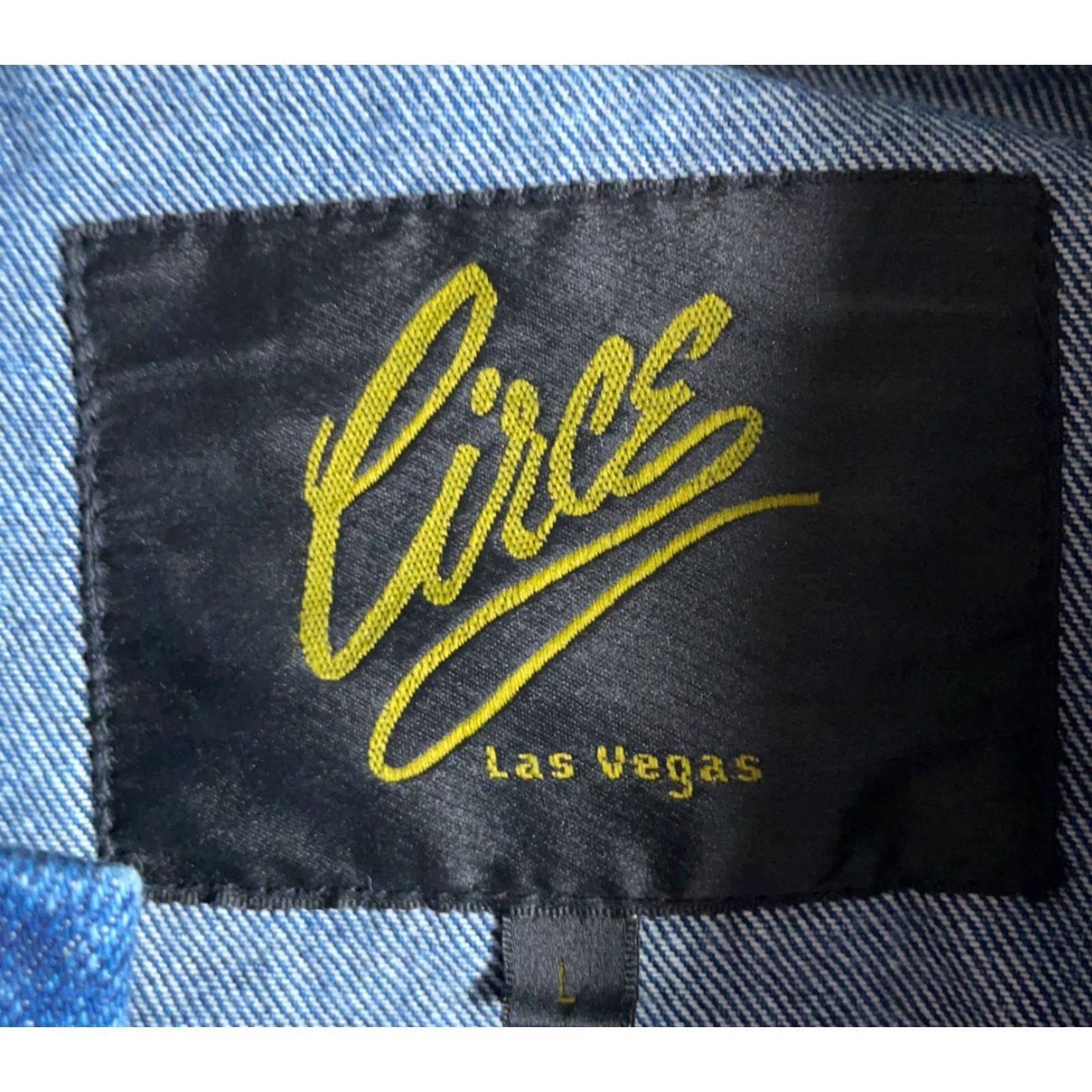 Rivieras VINTAGE Circe Las Vegas Riviera Hotel Casino Jean Jacket Mens Large Blue Denim Embroidered Size US 33 - 3 Thumbnail