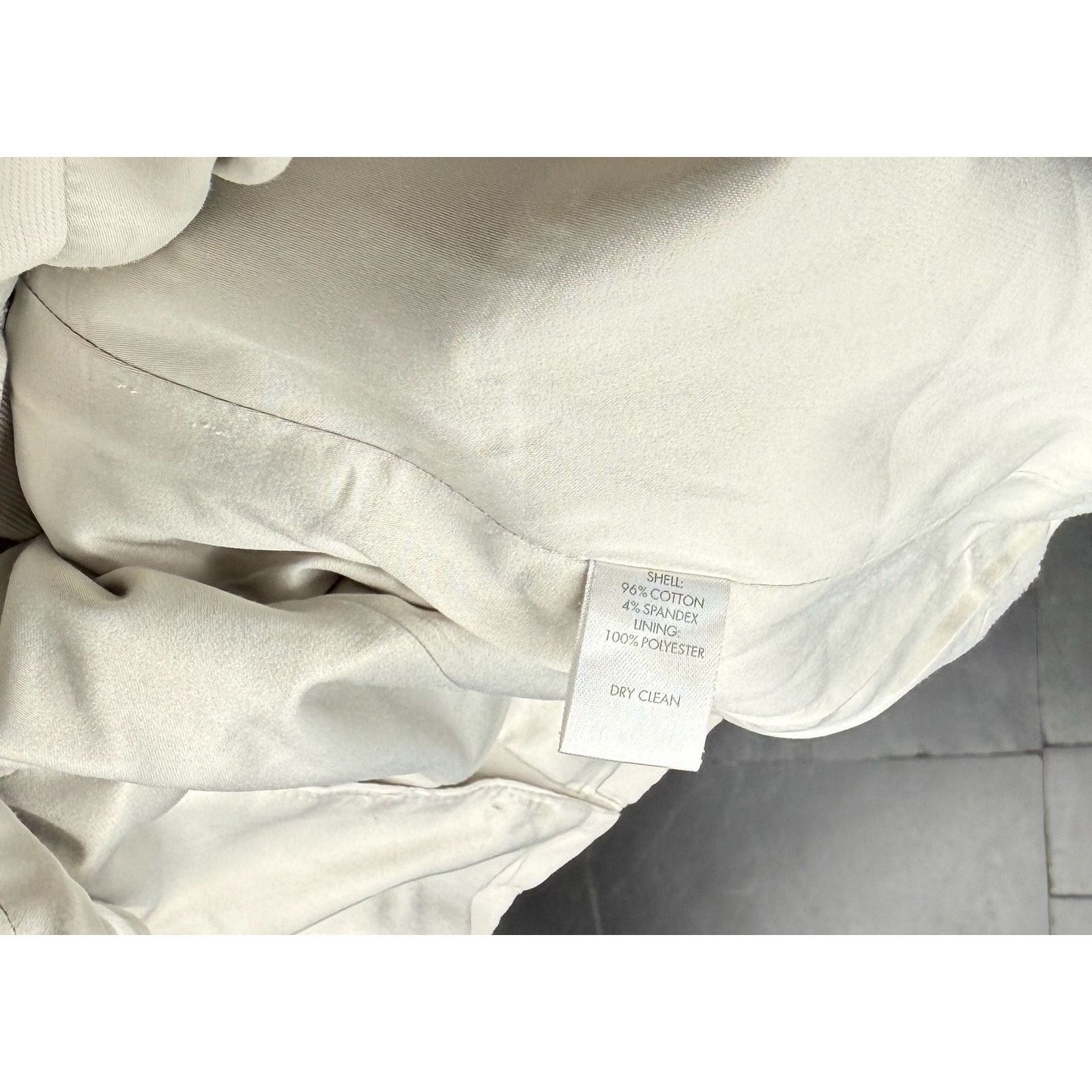 Calvin Klein Calvin Klein Single Button Cotton Stretch Blazer Off-White Size XS / US 0-2 / IT 36-38 - 5 Thumbnail