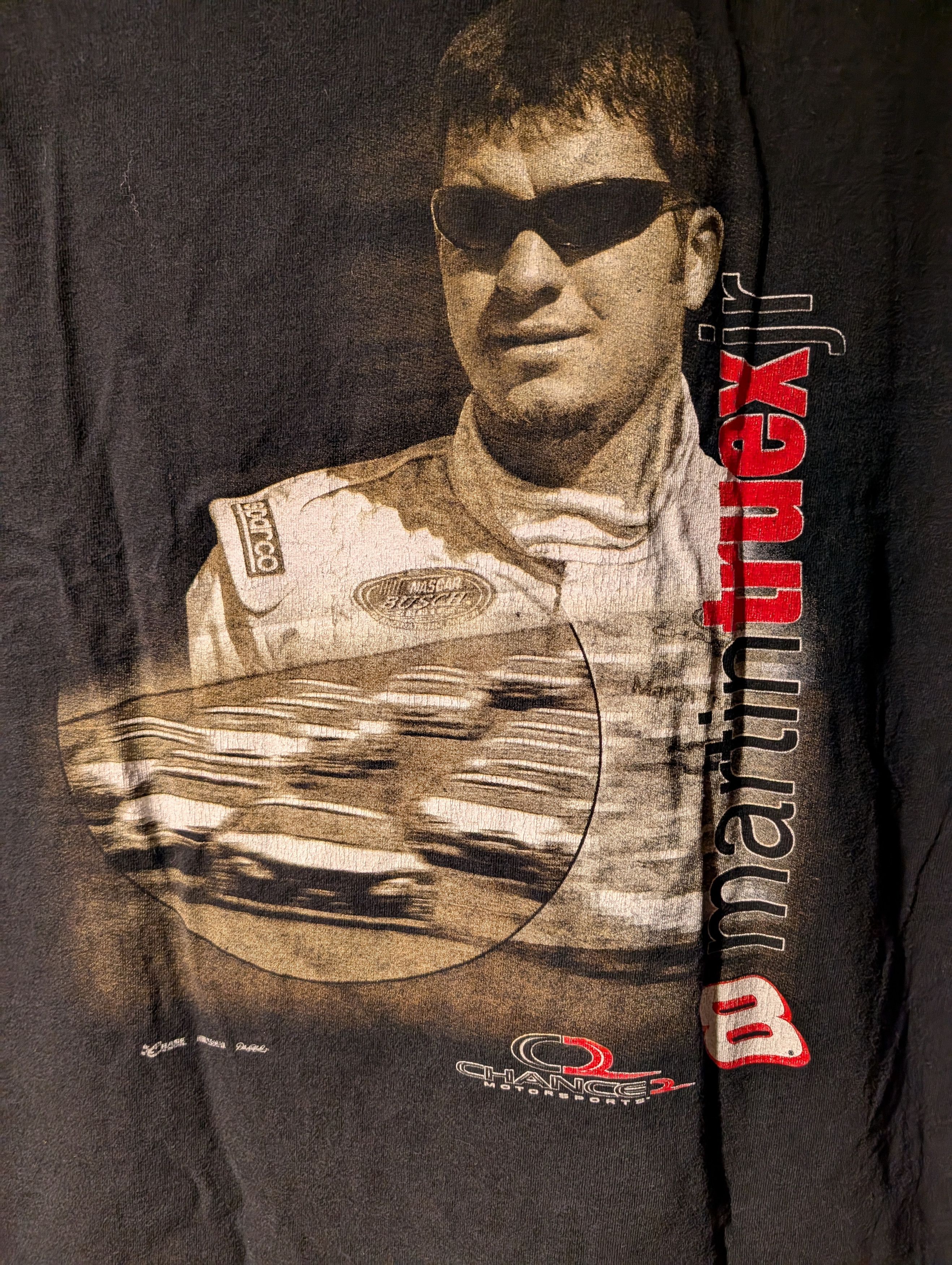 NASCAR Vintage Y2K Martin Truex Nascar Sports Racing Box T-Shirt Size US XL / EU 56 / 4 - 5 Thumbnail