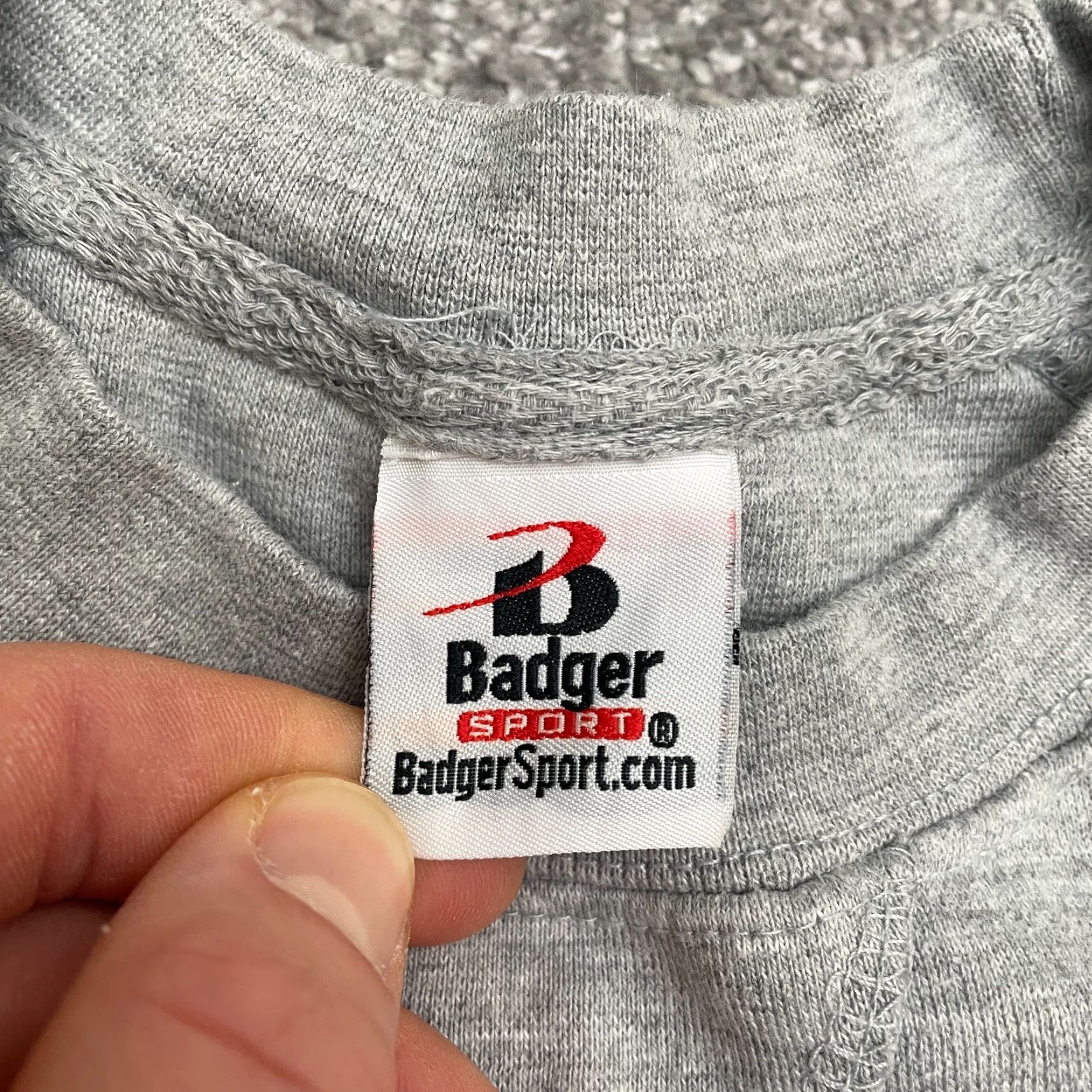 Vintage Badger Sport Sweatshirt Unisex Small Gray Crew John Carroll Baseball Size US S / EU 44-46 / 1 - 7 Thumbnail