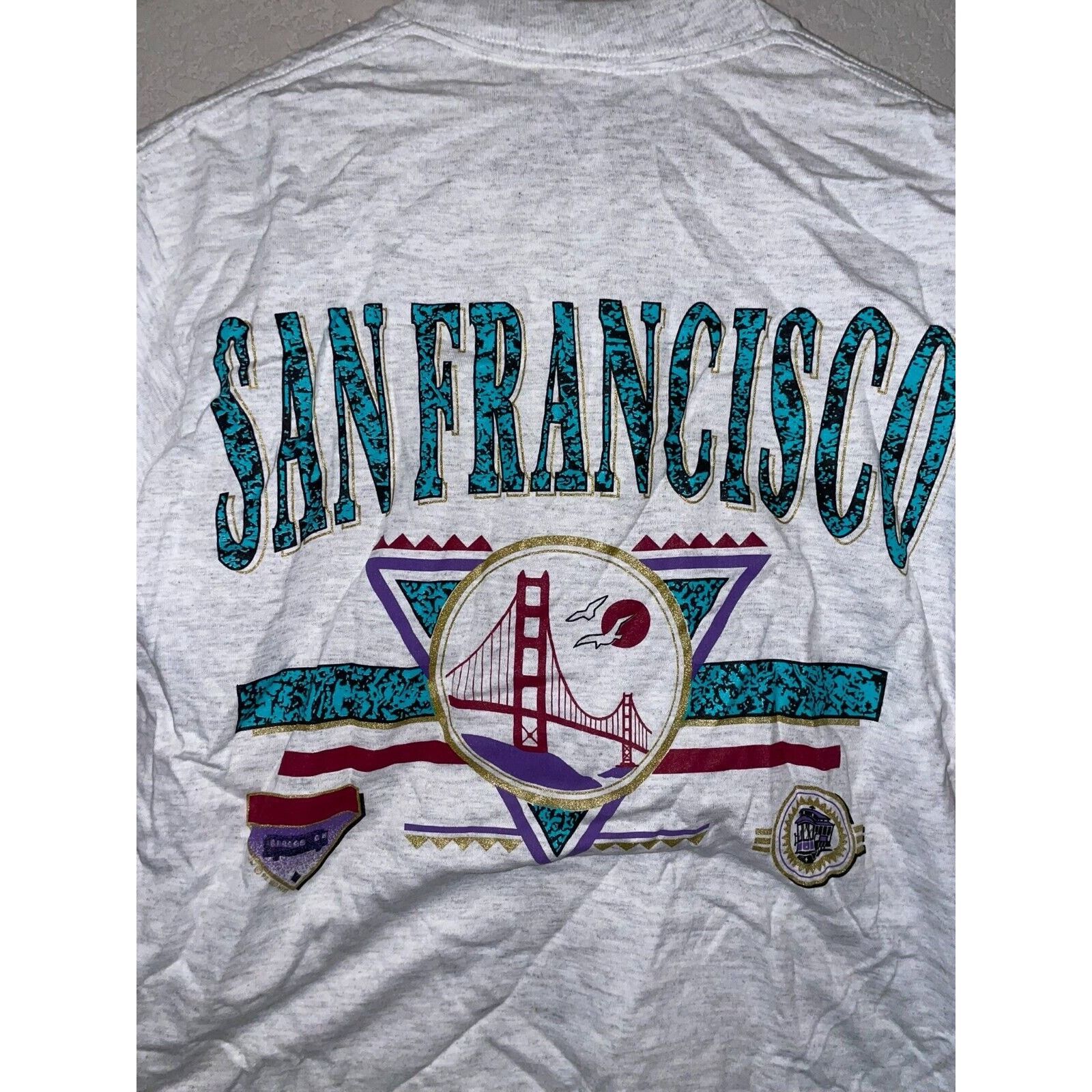 Jerzees Vintage San Fran Francisco Shirt Gray Tee Test Print VTG M Size US M / EU 48-50 / 2 - 7 Thumbnail