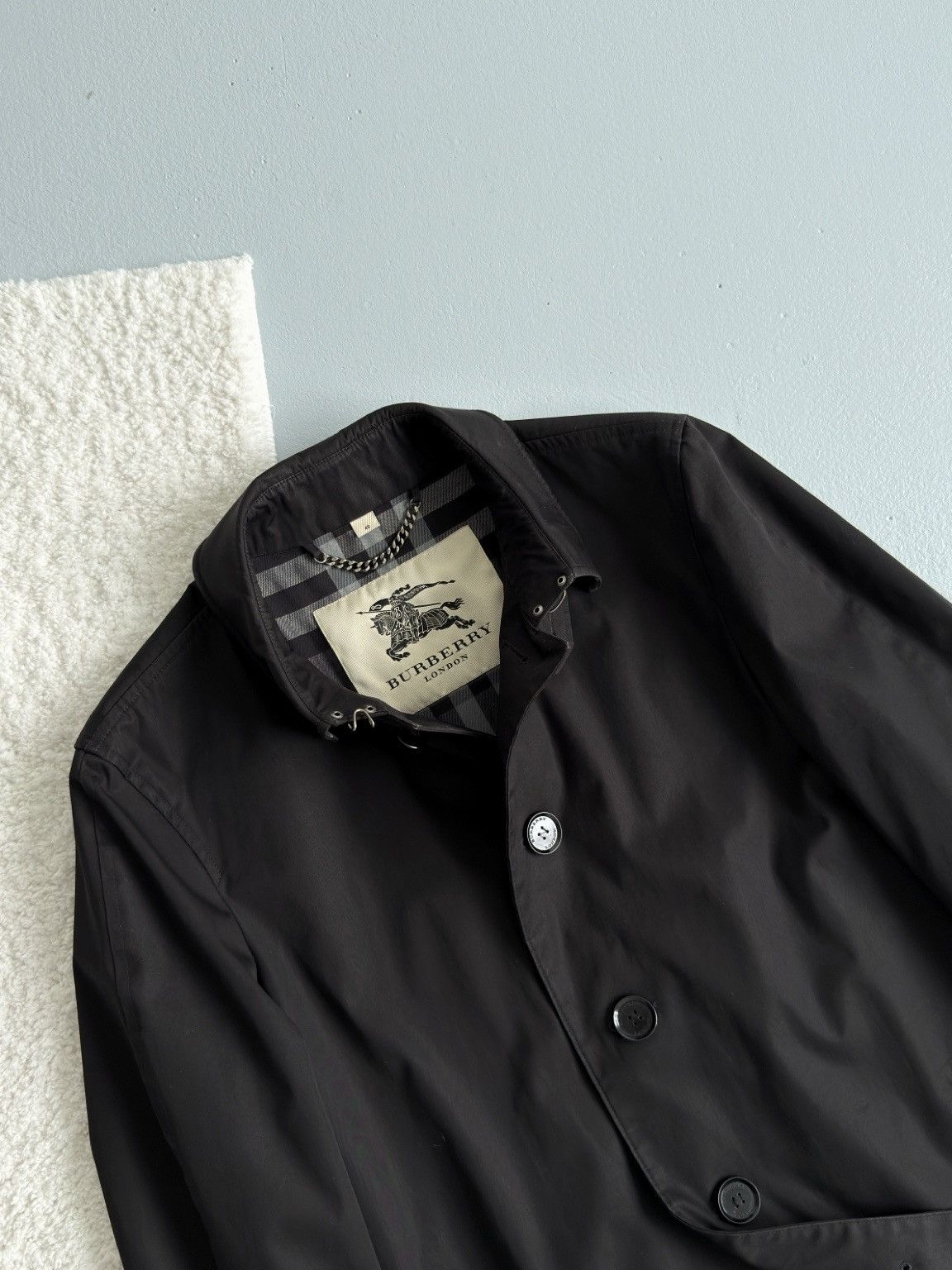 Burberry Burberry Coat Black Cotton Mens Mac Coat Jacket Size US M / EU 48-50 / 2 - 4 Thumbnail