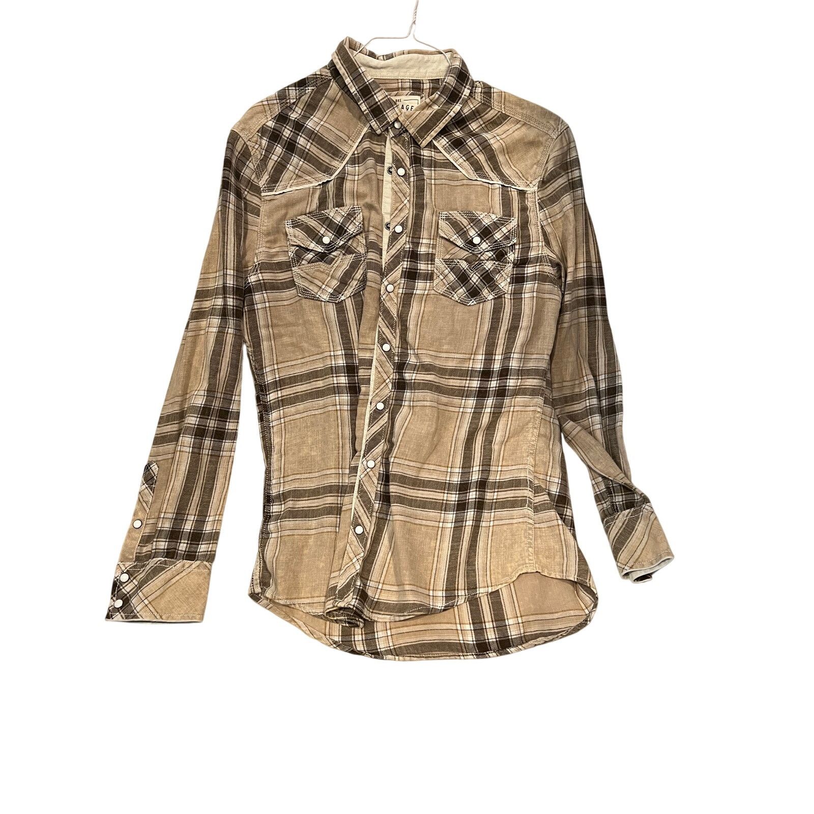 BKE BKE Vintage Tailored Fit Long Slve Button Down Shirt Mens XL Size US L / EU 52-54 / 3 - 1 Thumbnail