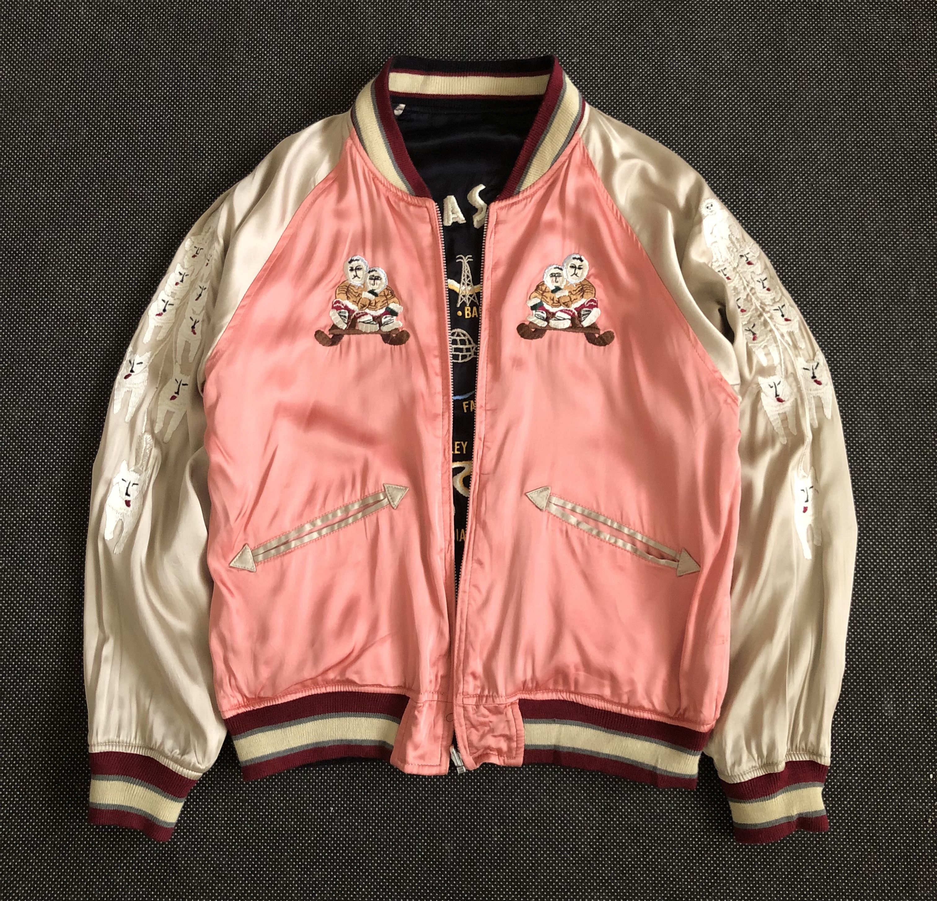 Japanese Brand RARE🔥HOUSTON JAPAN ALASKA MOTIVES REVERSIBLE SUKAJAN JACKET Size US M / EU 48-50 / 2 - 6 Thumbnail