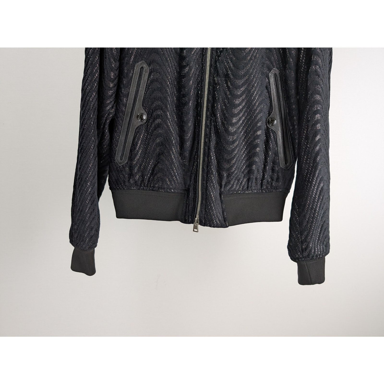 Tom Ford o1rshd1 Wave Jacquard Bomber Jacket in black 48 Size US M / EU 48-50 / 2 - 6 Thumbnail