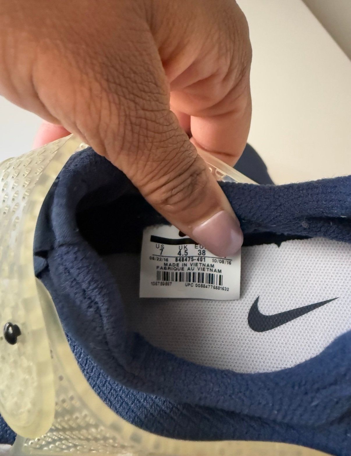Nike Women’s Nike Sock Dart Midnight Navy Sz 7 Size US 7 / IT 37 - 6 Thumbnail