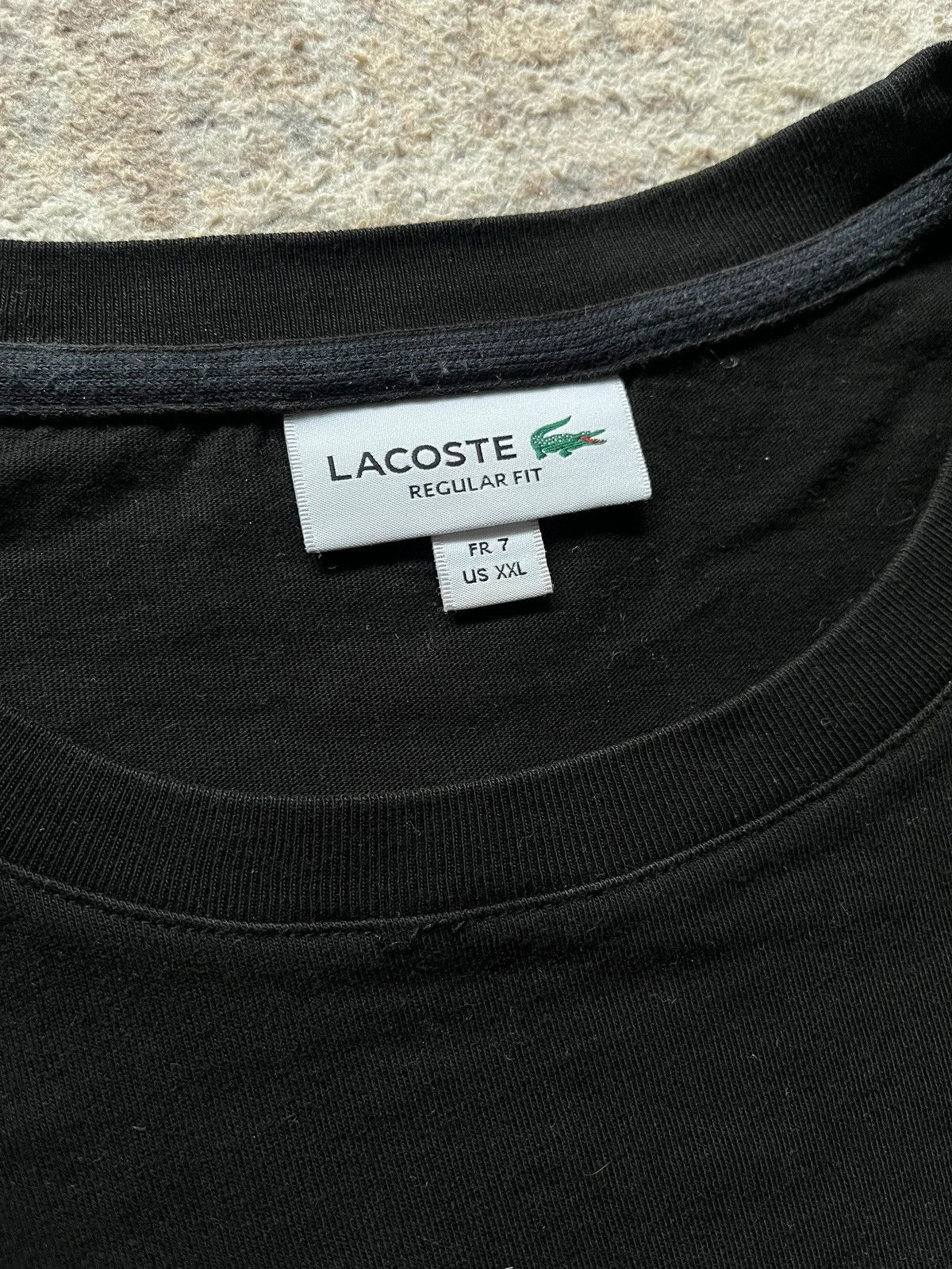 Lacoste Lacoste Sz XXL Big Embroidered Logo Tone Black T-Shirt Size US XXL / EU 58 / 5 - 12 Thumbnail