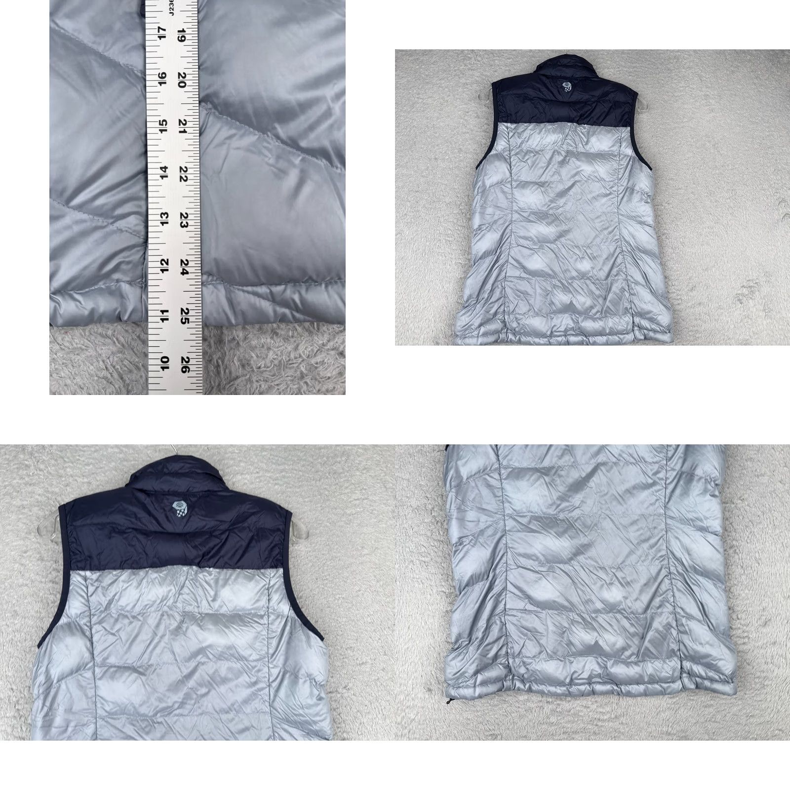 Mountain Hardwear VINTAGE Mountain Hardwear Vest Womens Medium Blue Puffer Ratio Down 650 Mock Neck Hike Size M / US 6-8 / IT 42-44 - 9 Thumbnail