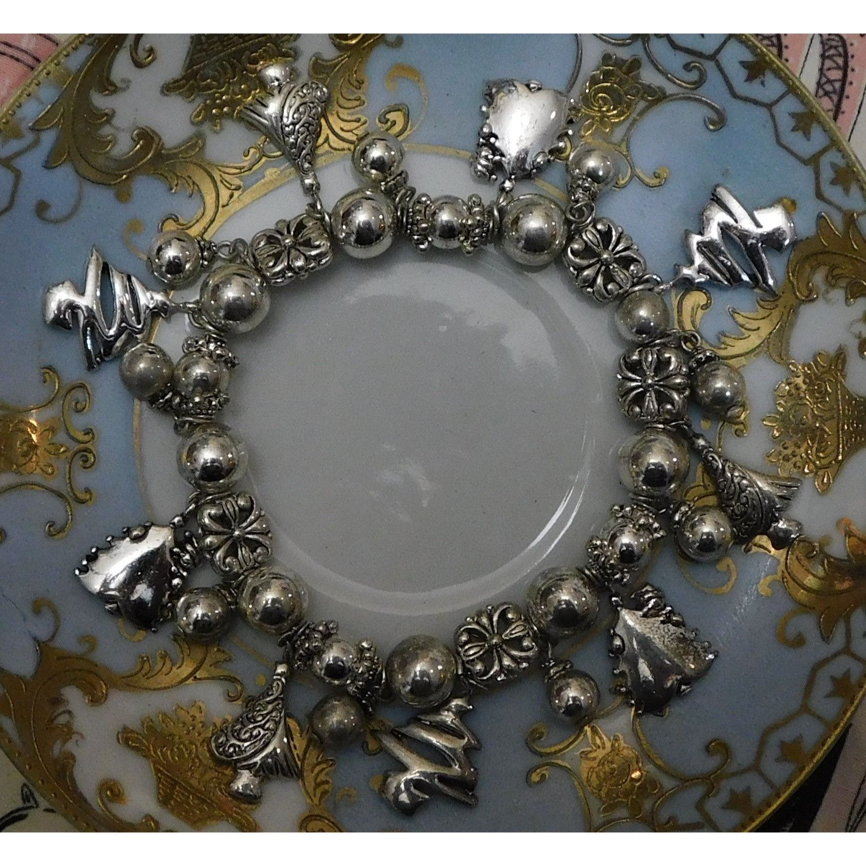 Other Vintage Christmas Tree Charm Bracelet Silver Tone Size ONE SIZE - 5 Thumbnail