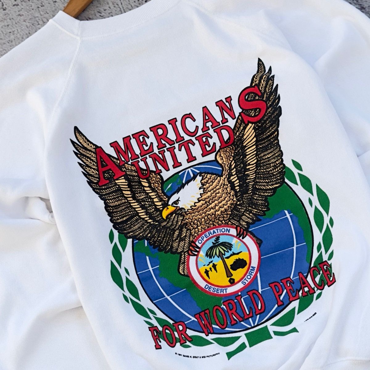 Hanes VINTAGE HANES AMERICAN UNITED BIG LOGO VERY RARE 90’S Size US XL / EU 56 / 4 - 2 Thumbnail