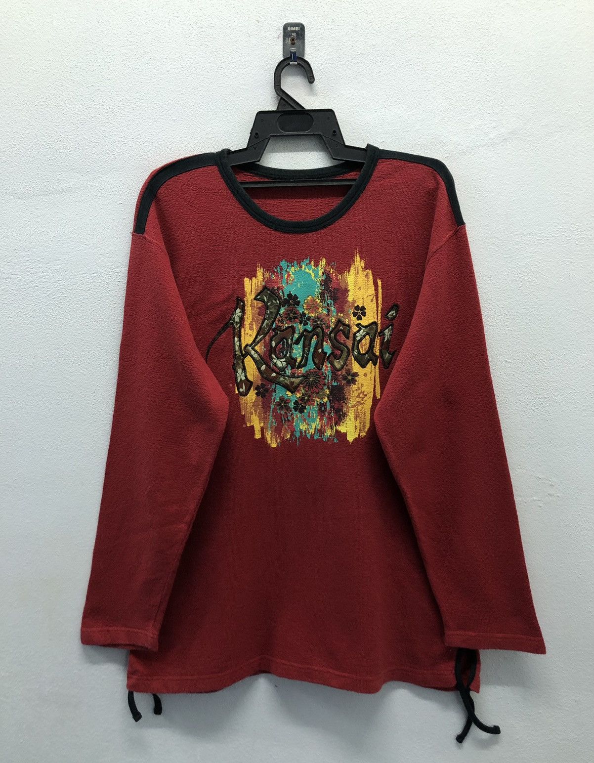 Vintage Kansai Yamamoto Red Sweatshirt Graphic Made in Japan