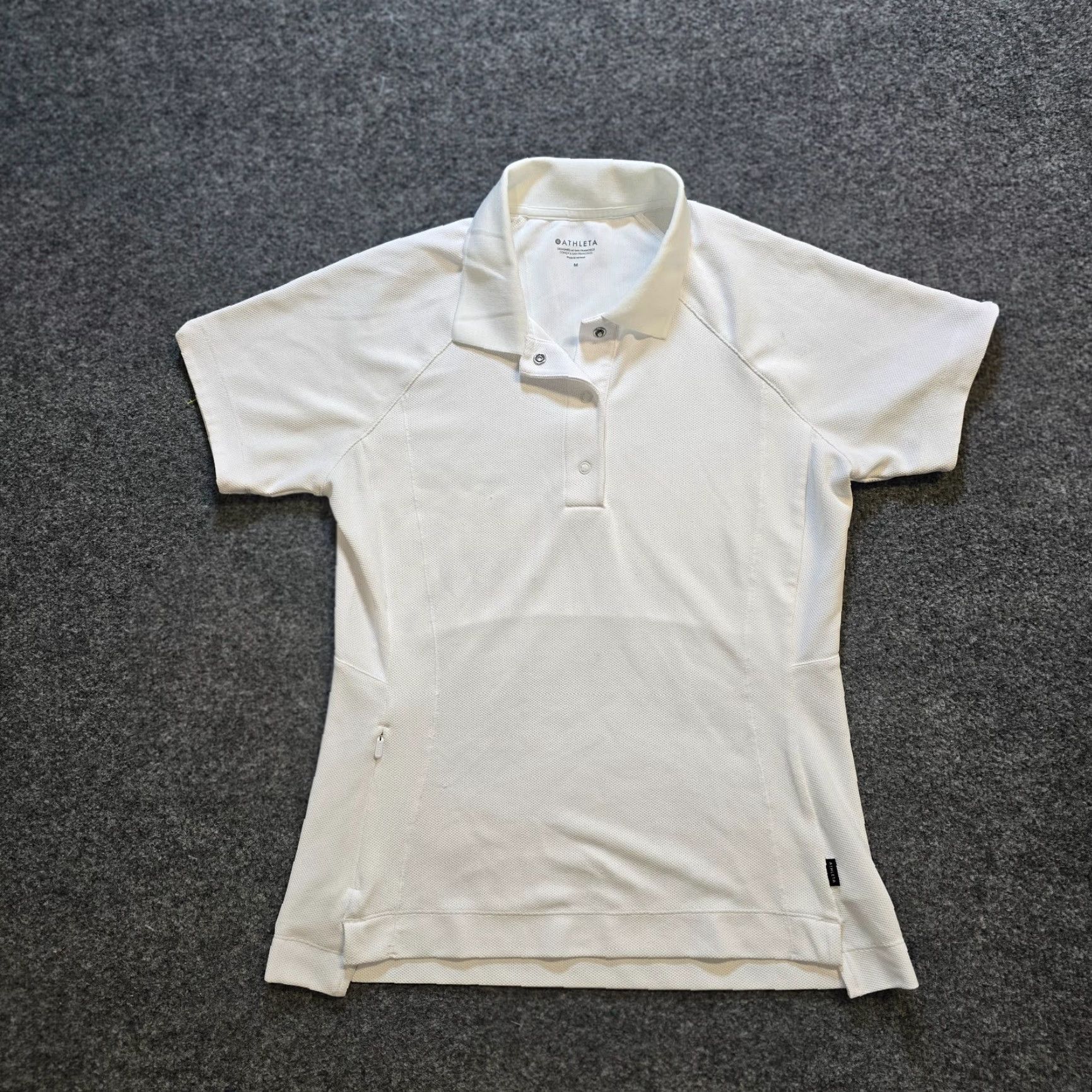 Athleta Athleta Polo Shirt Women L White Everyday Polo Tee Short Sleeve Casual Athletic Stretchy Knit Nylon Spandex Womens Size L / US 10 / IT 46 - 2 Thumbnail