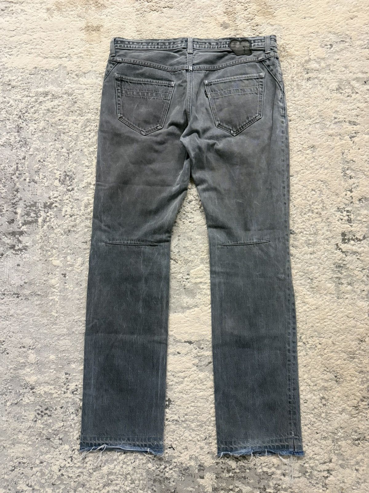 Number (N)ine SS07 Mudwash Knee Blowout Pain Crying Heart Denim Size US 33 - 5 Thumbnail