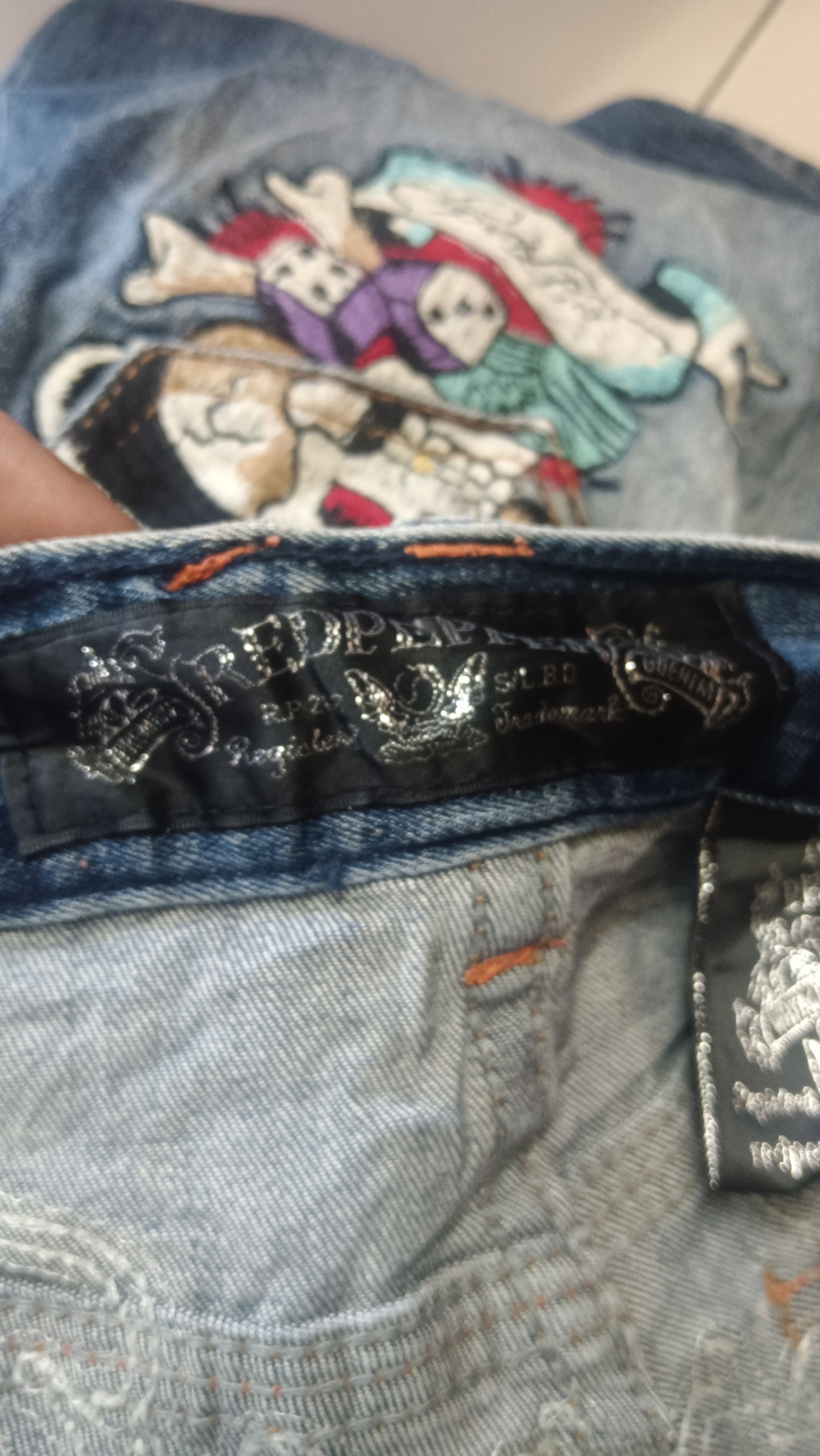 Ed Hardy × Japanese Brand Redpepper Jeans embossed Ed Hardy Size US 31 - 7 Thumbnail